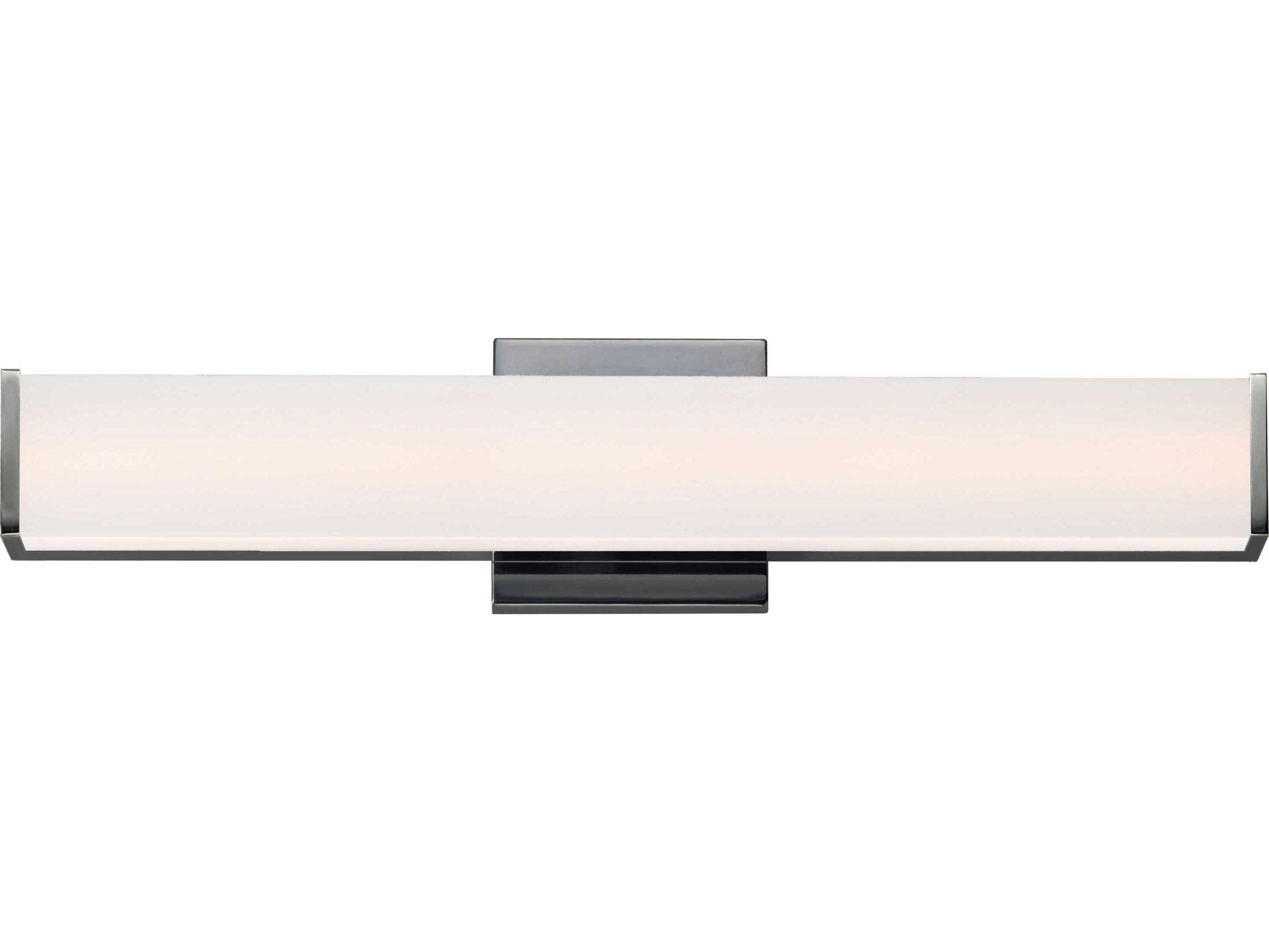 ET2 Baritone 1-Light Satin Nickel Glass LED Vanity Light