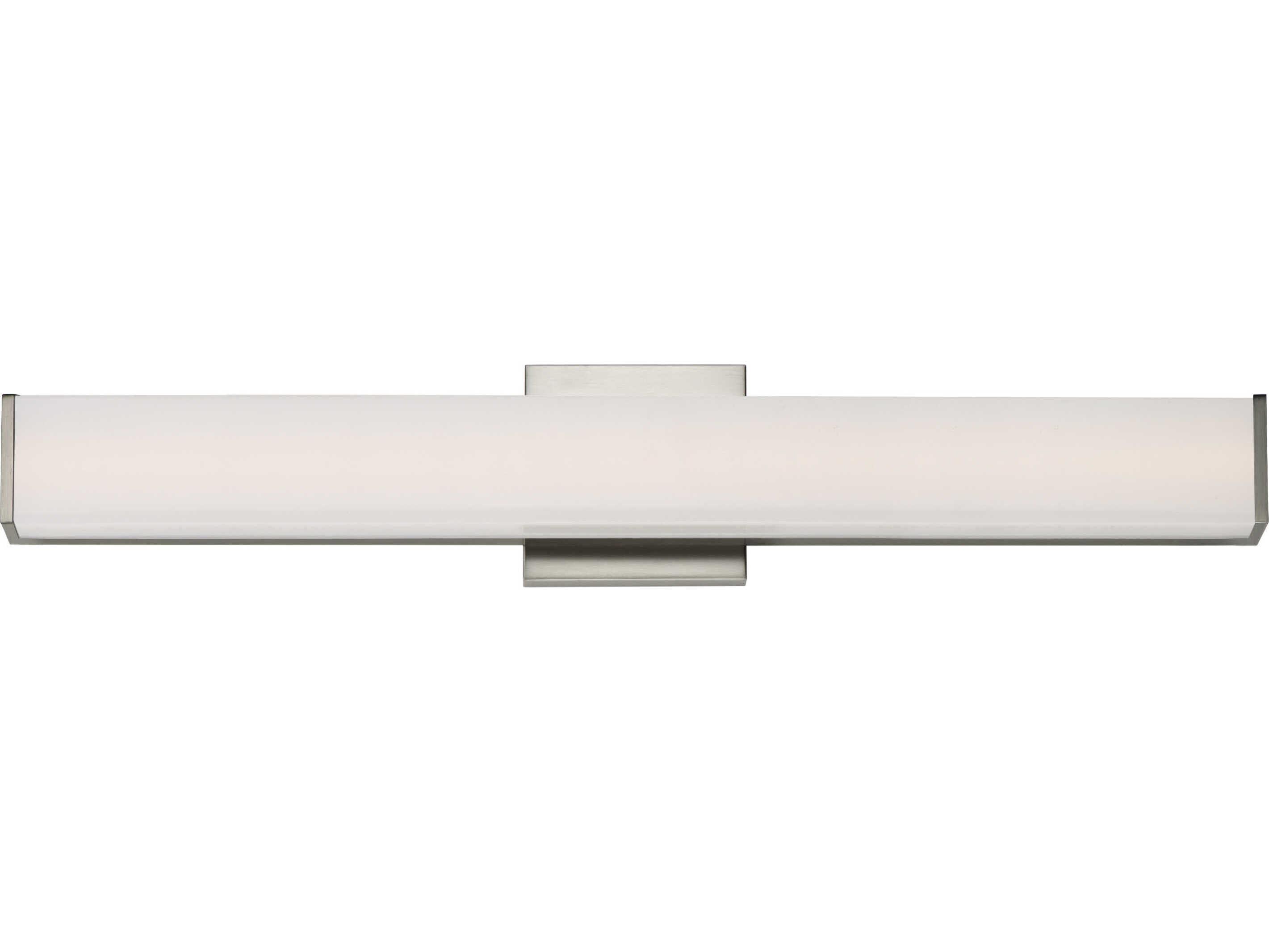 ET2 Baritone 1-Light Satin Nickel Glass LED Vanity Light