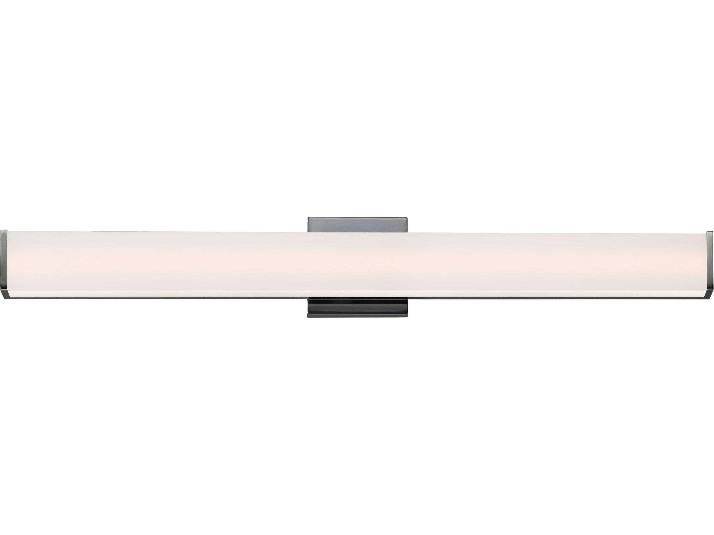 ET2 Baritone 1-Light Satin Nickel Glass LED Vanity Light