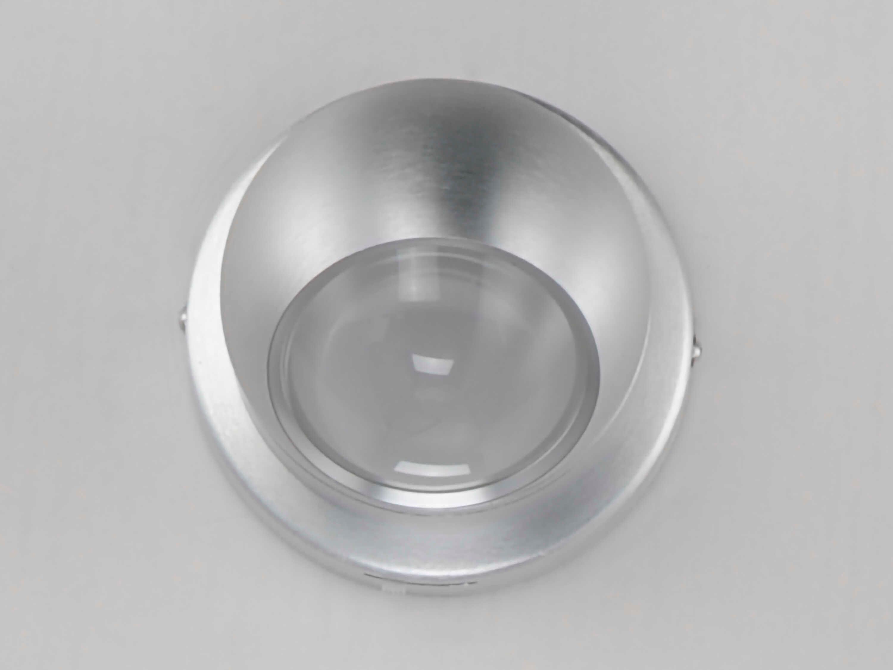 ET2 1-Light Brushed Aluminum Silver LED Round Flush Mount
