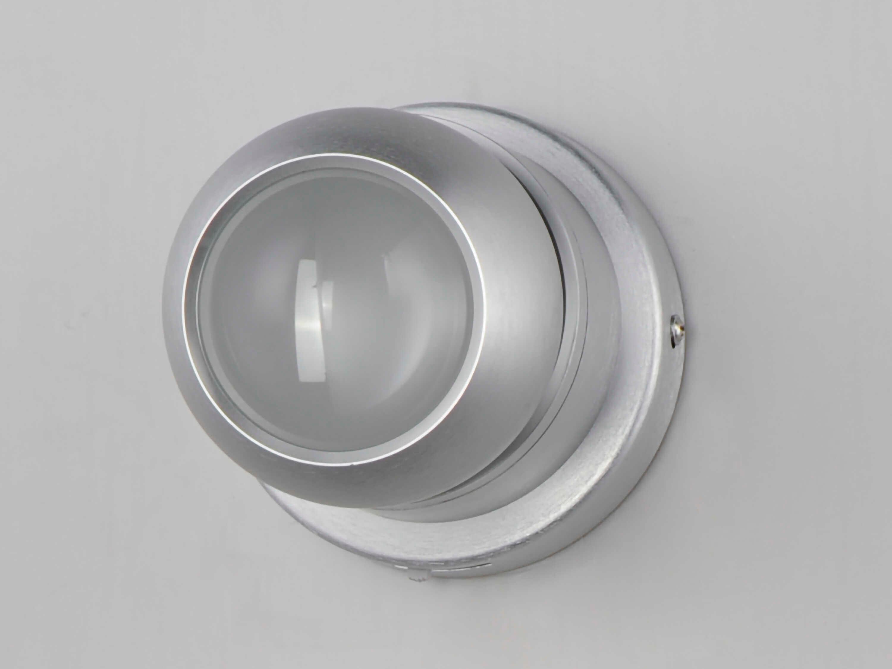 ET2 1-Light Brushed Aluminum Silver LED Round Flush Mount