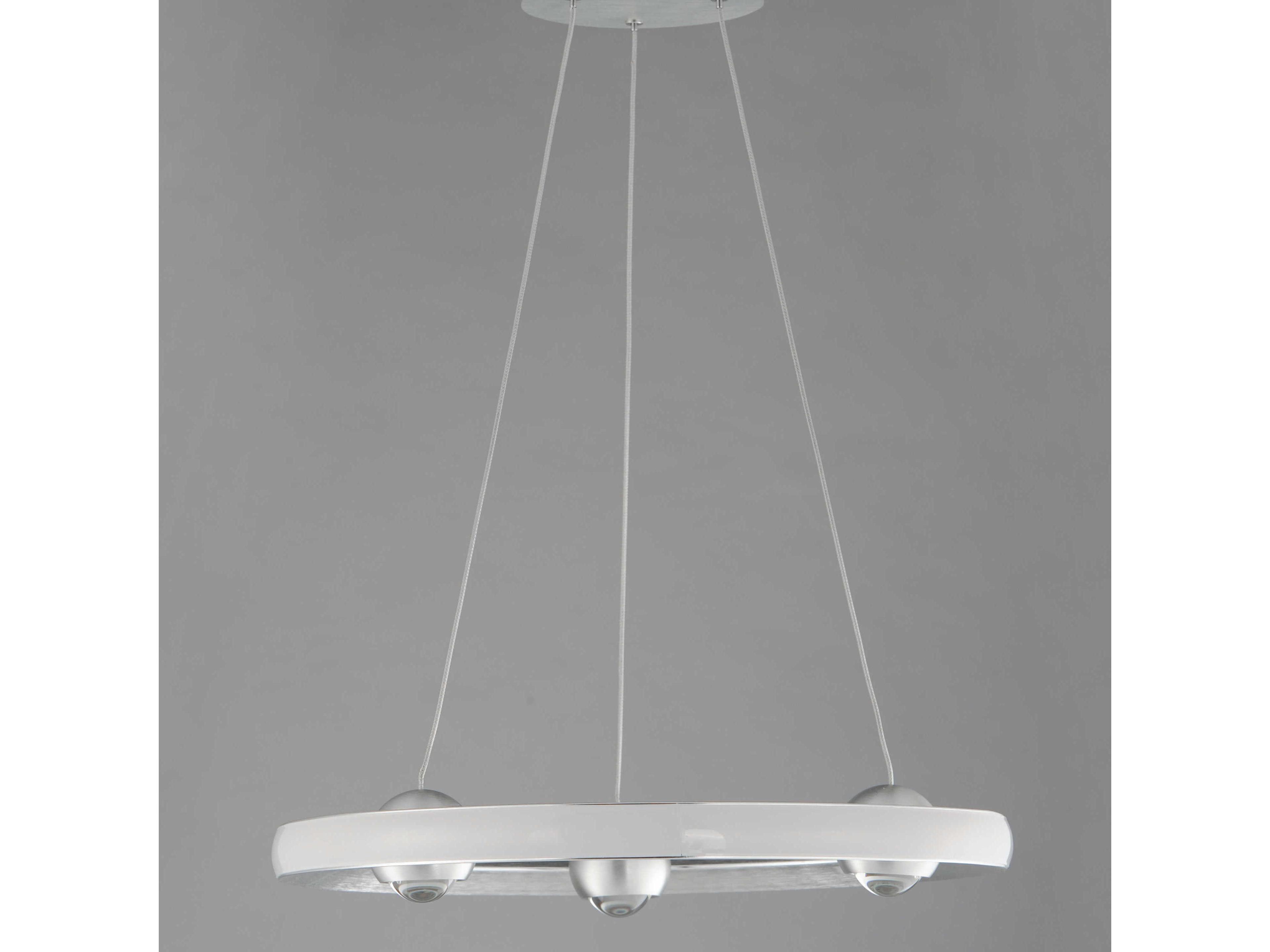 ET2 Nodes 1-Light Brushed Aluminum Silver LED Pendant