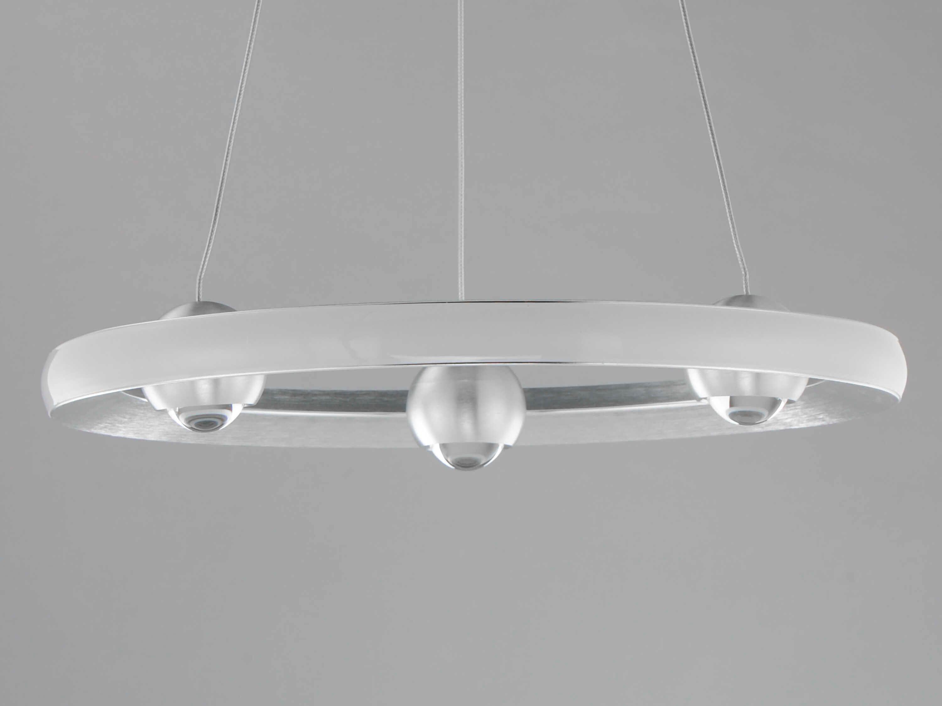 ET2 Nodes 1-Light Brushed Aluminum Silver LED Pendant