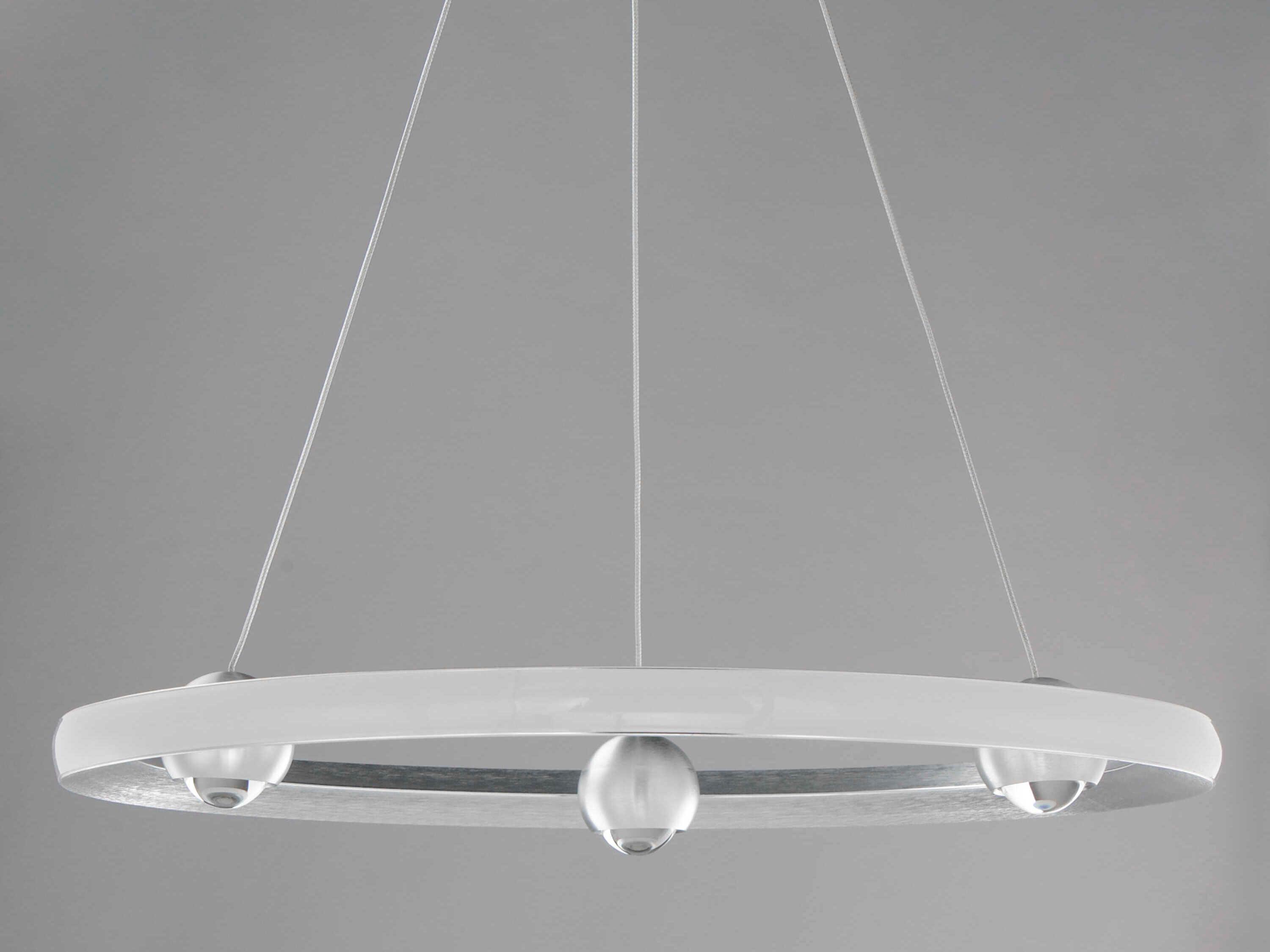 ET2 Nodes 1-Light Brushed Aluminum Silver LED Pendant