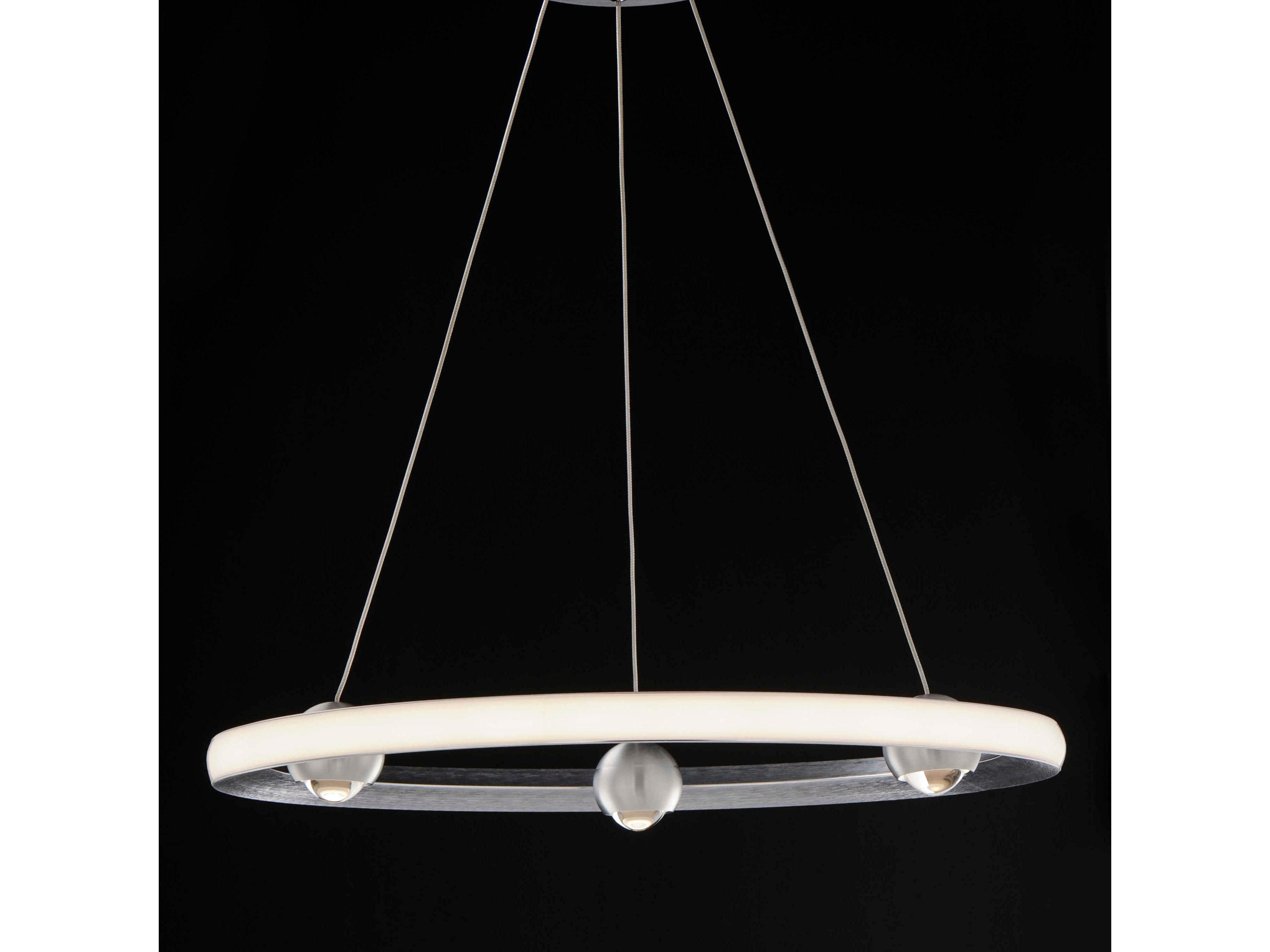 ET2 Nodes 1-Light Brushed Aluminum Silver LED Pendant