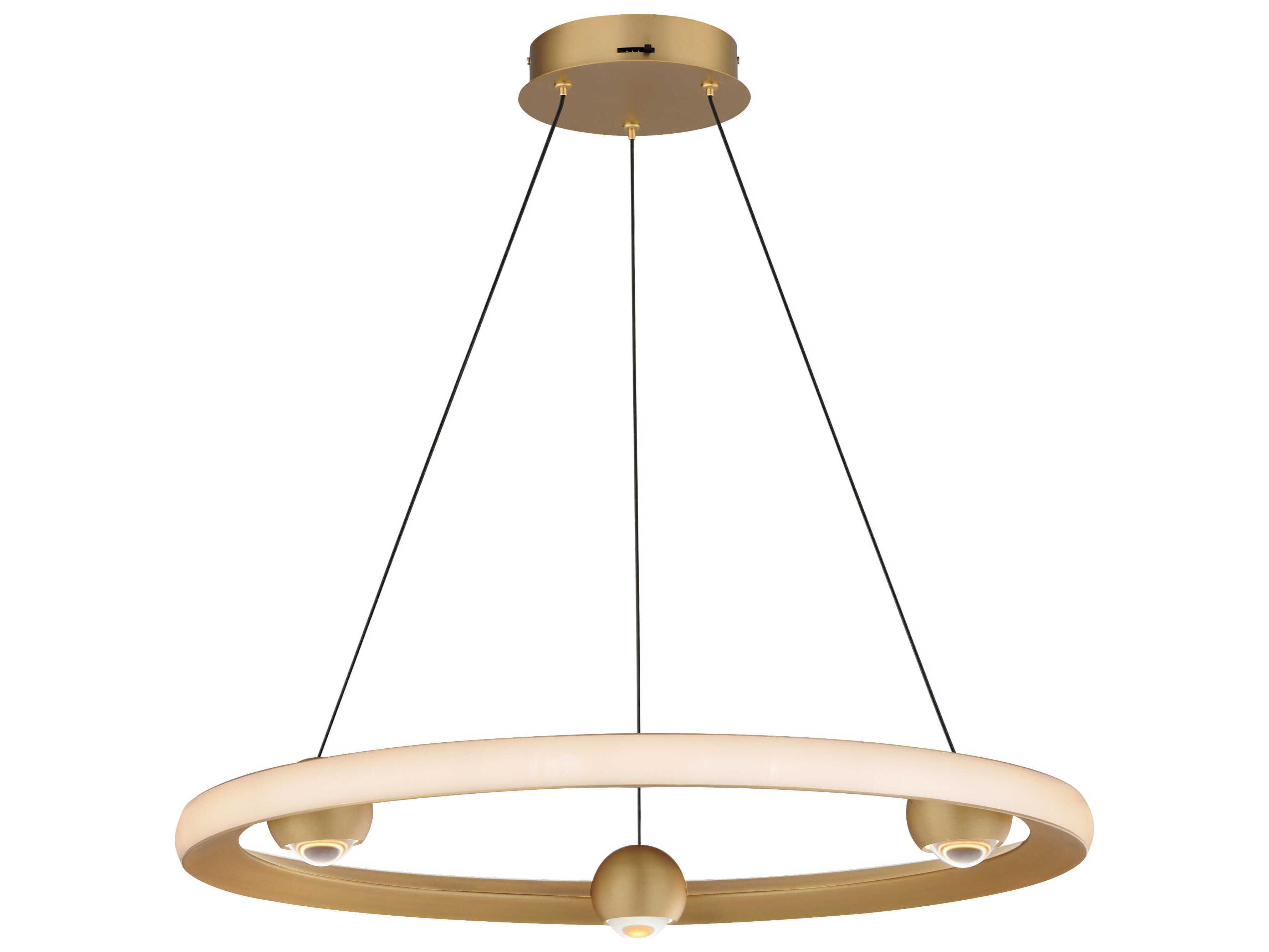 ET2 Nodes 1-Light Gold LED Pendant