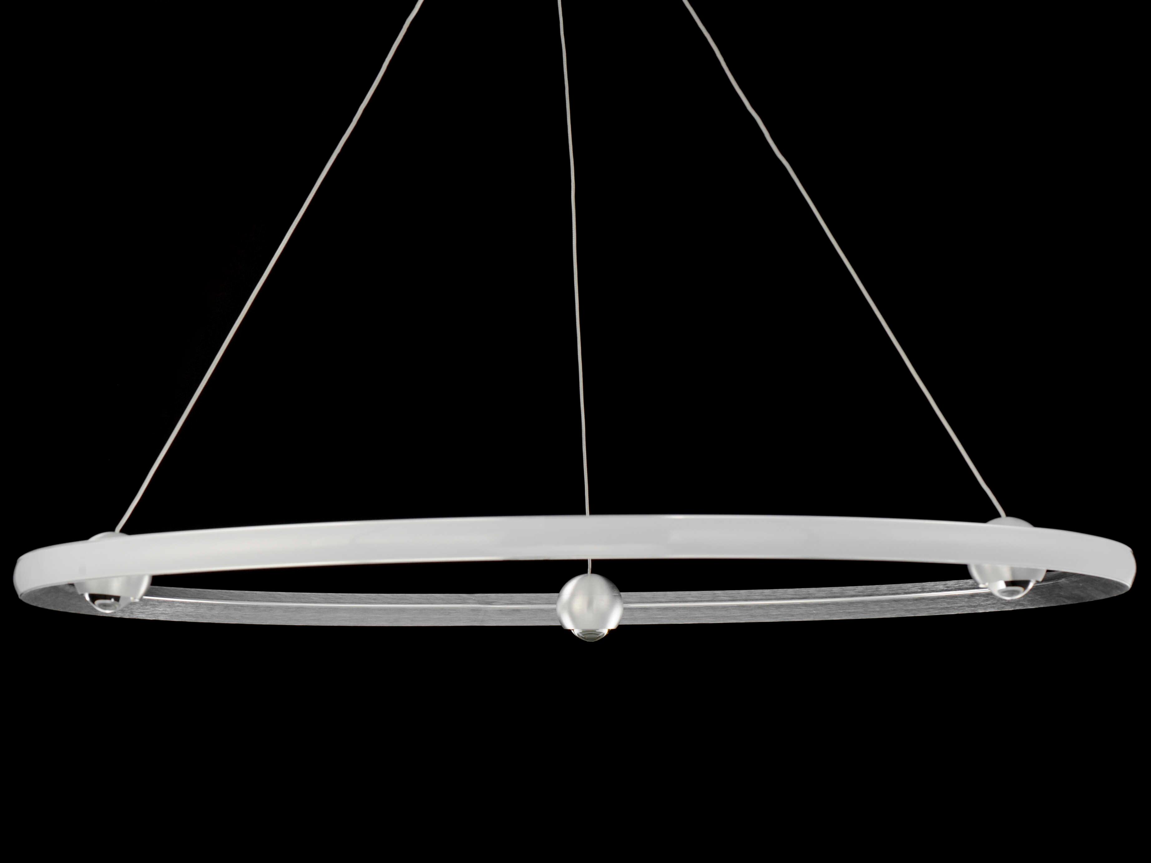 ET2 Nodes 1-Light Brushed Aluminum Silver LED Pendant