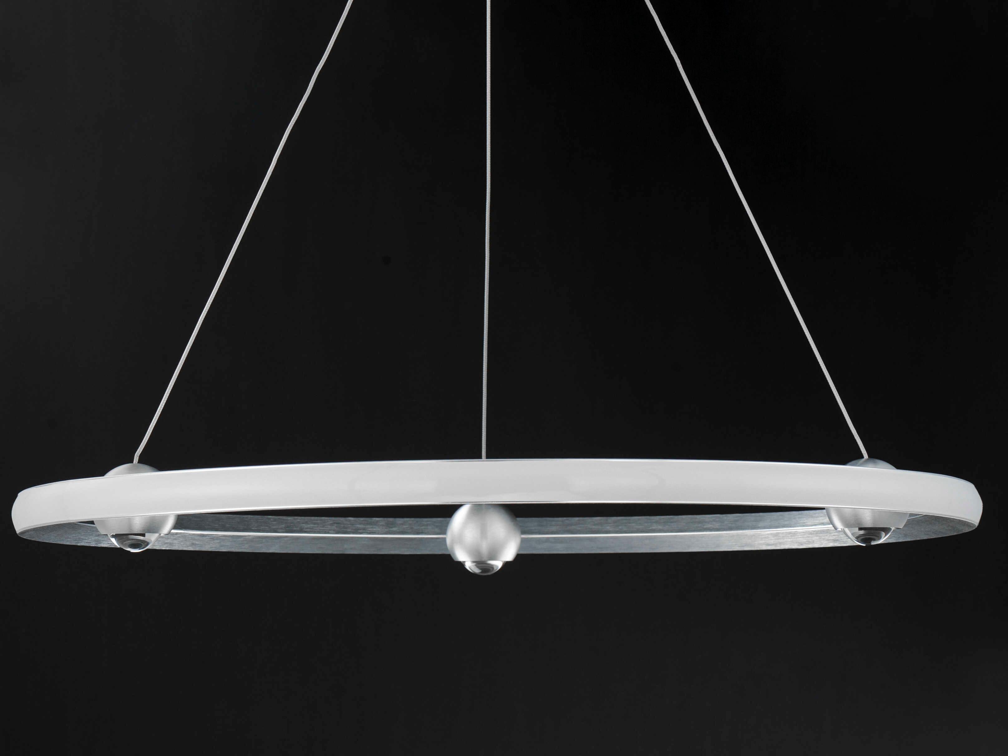 ET2 Nodes 1-Light Brushed Aluminum Silver LED Pendant