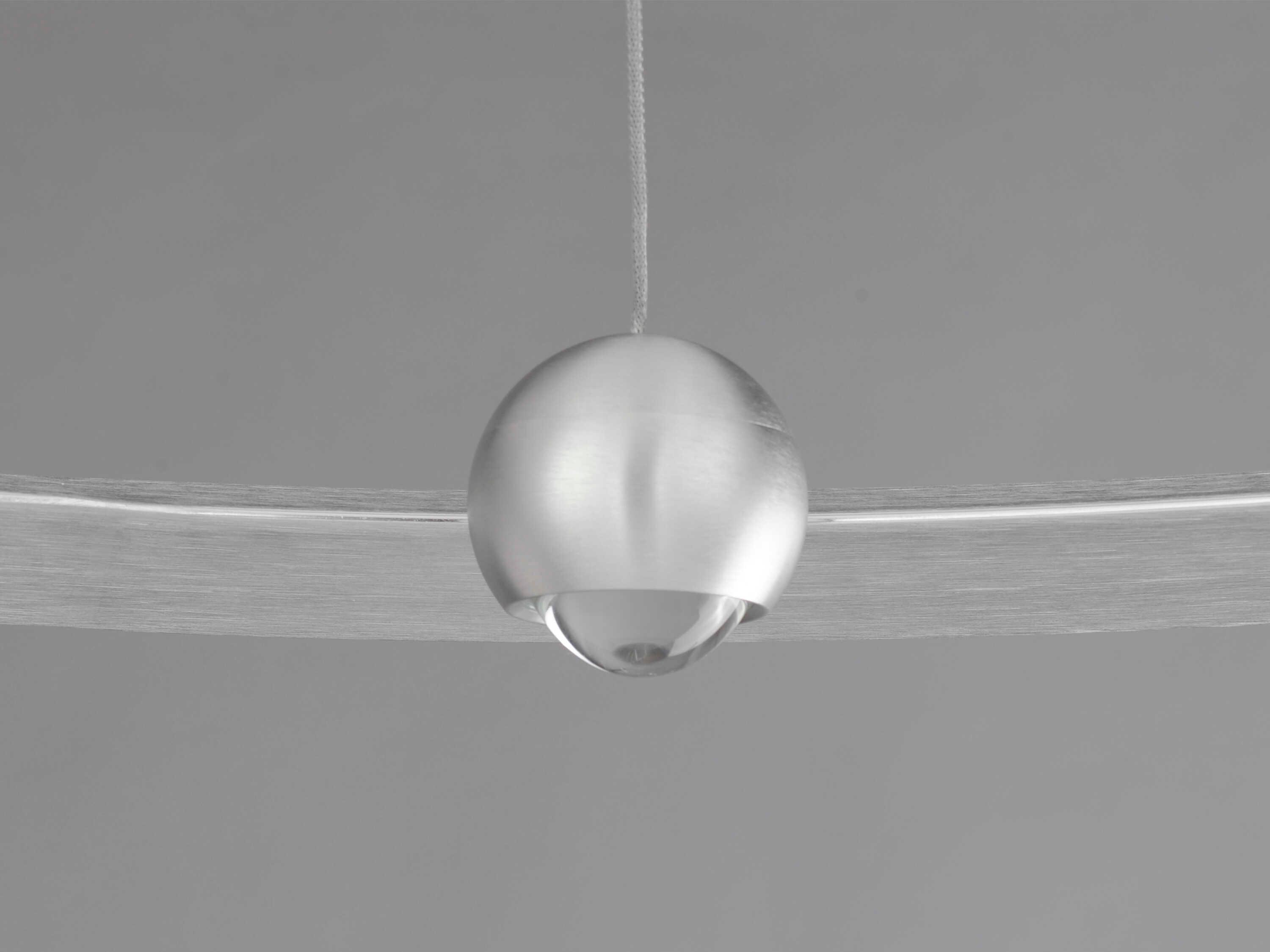 ET2 Nodes 1-Light Brushed Aluminum Silver LED Pendant