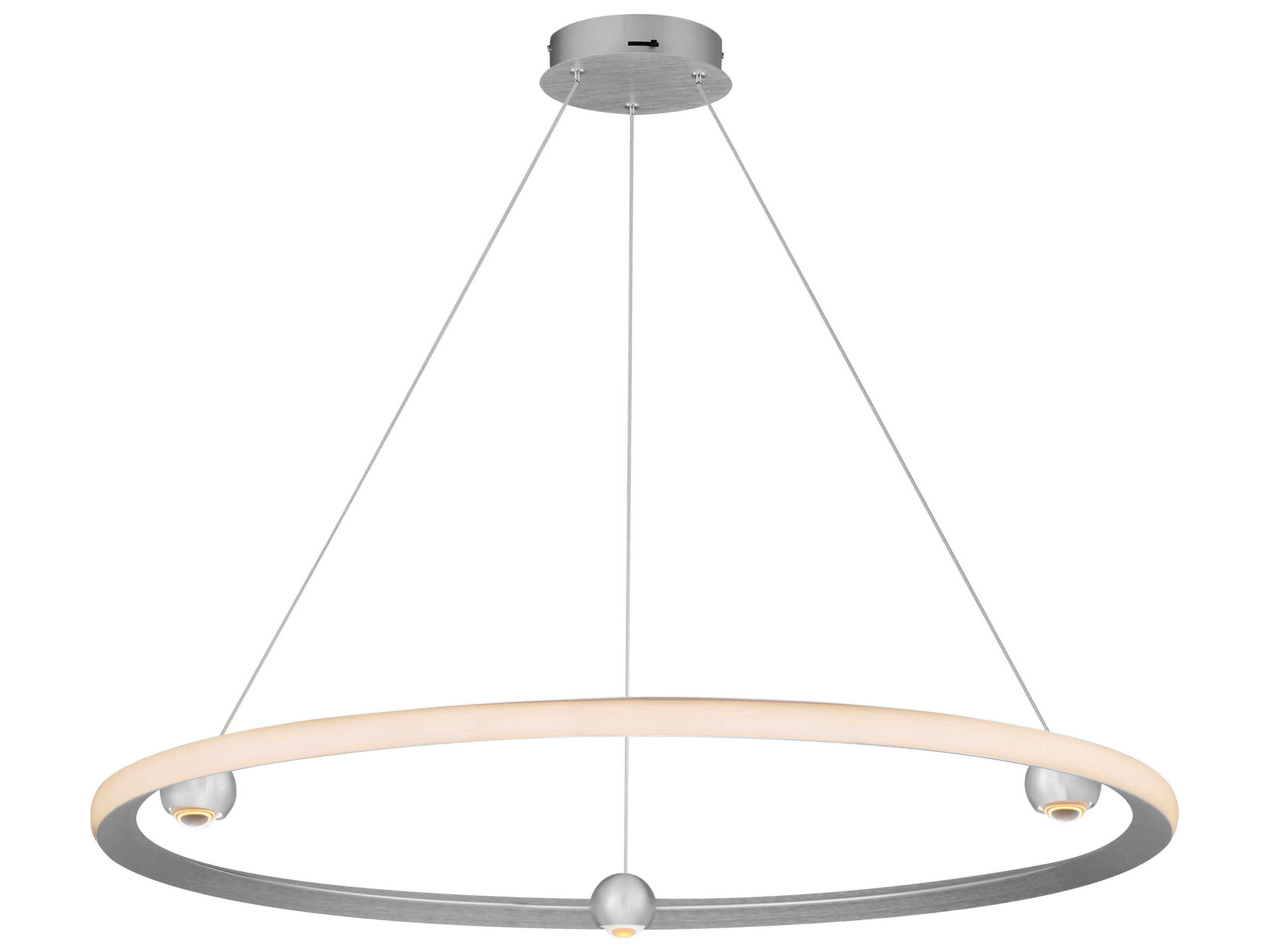 ET2 Nodes 1-Light Brushed Aluminum Silver LED Pendant