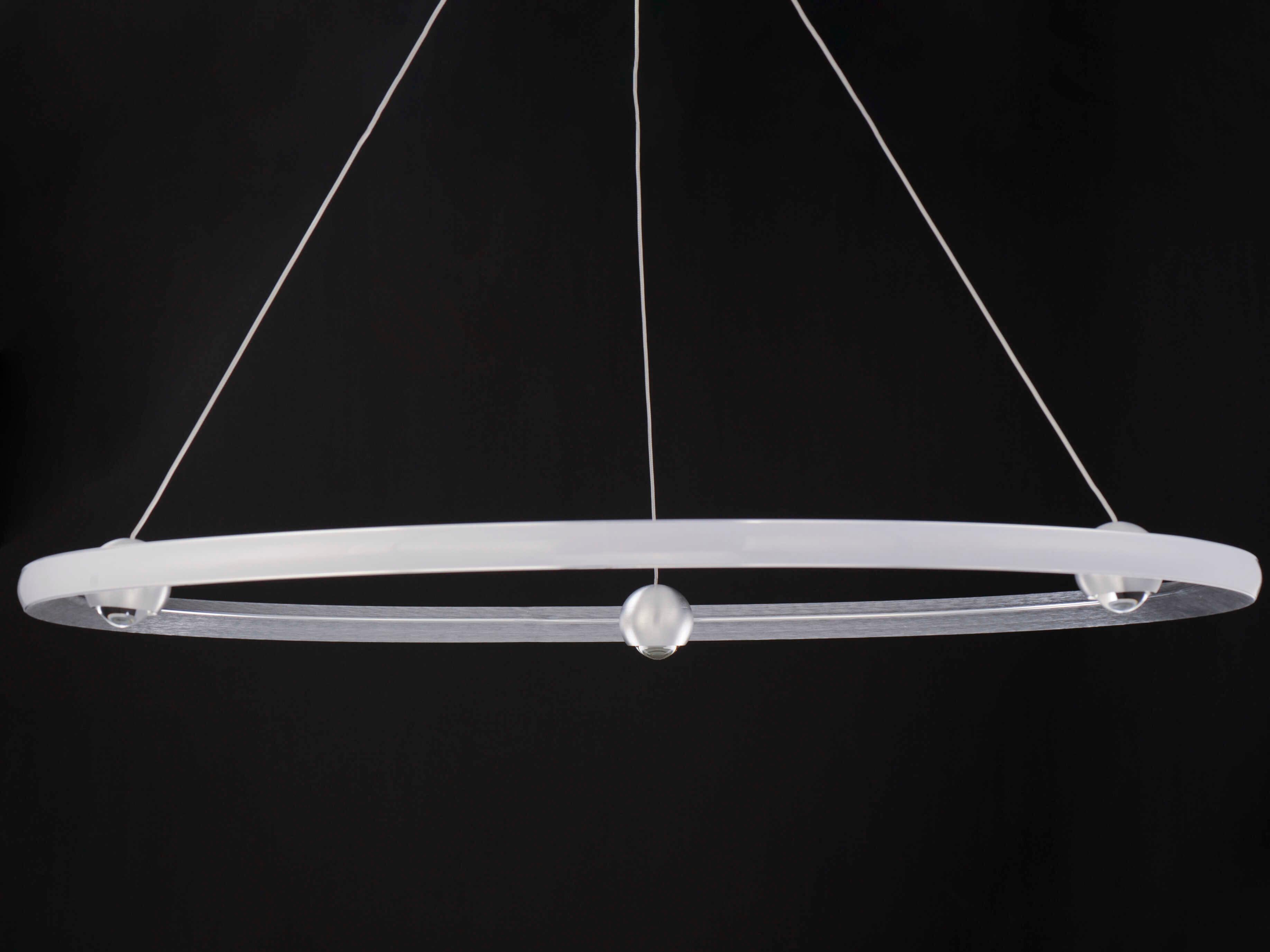 ET2 Nodes 1-Light Brushed Aluminum Silver LED Pendant