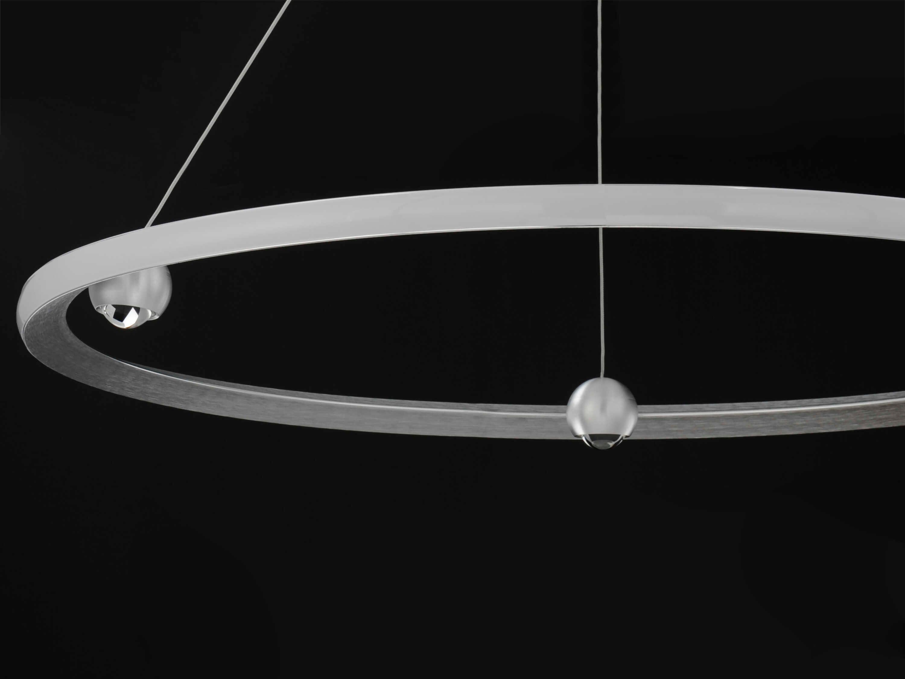 ET2 Nodes 1-Light Brushed Aluminum Silver LED Pendant
