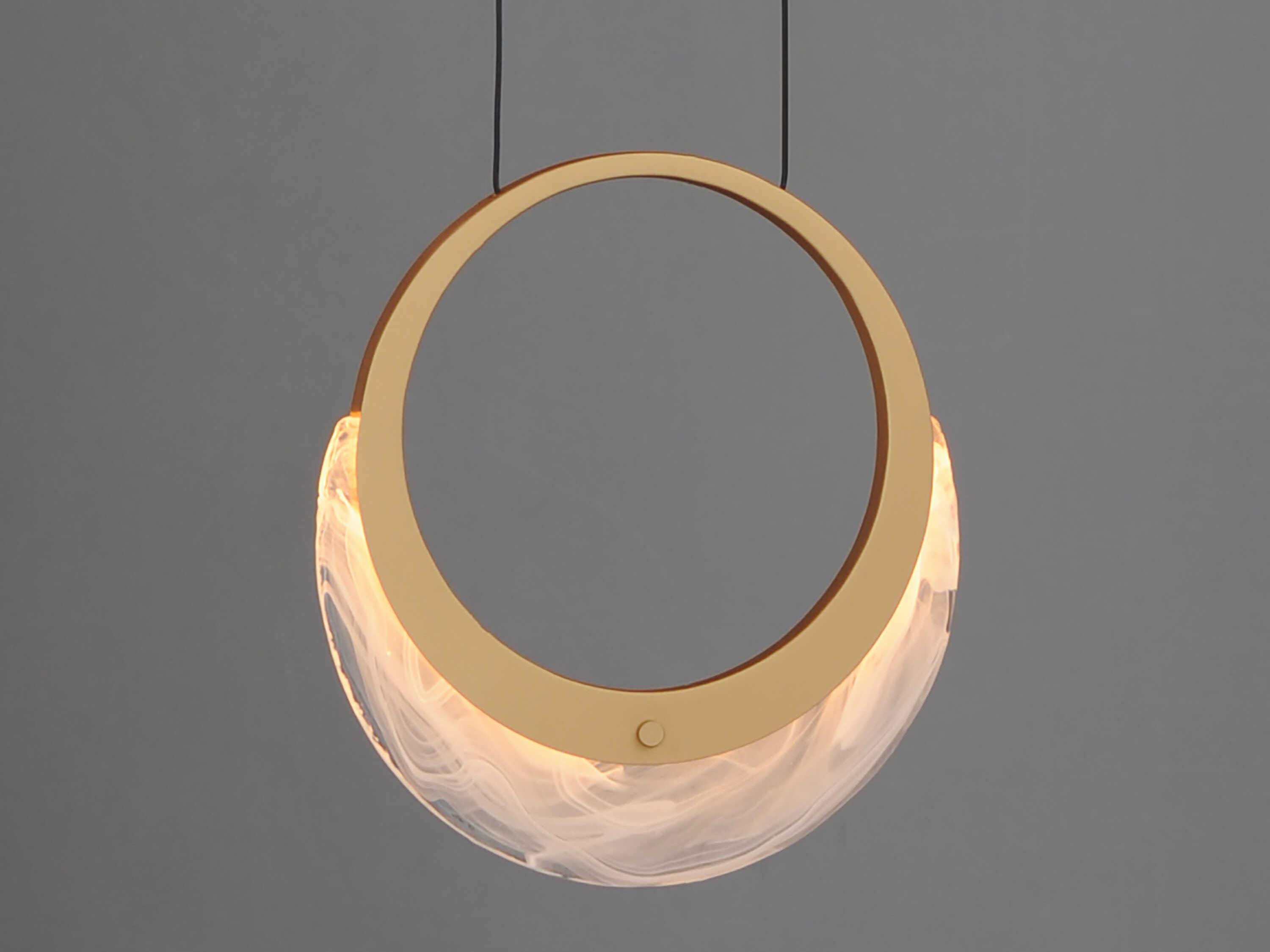 ET2 Lyra 1-Light Gold Round Mini Pendant