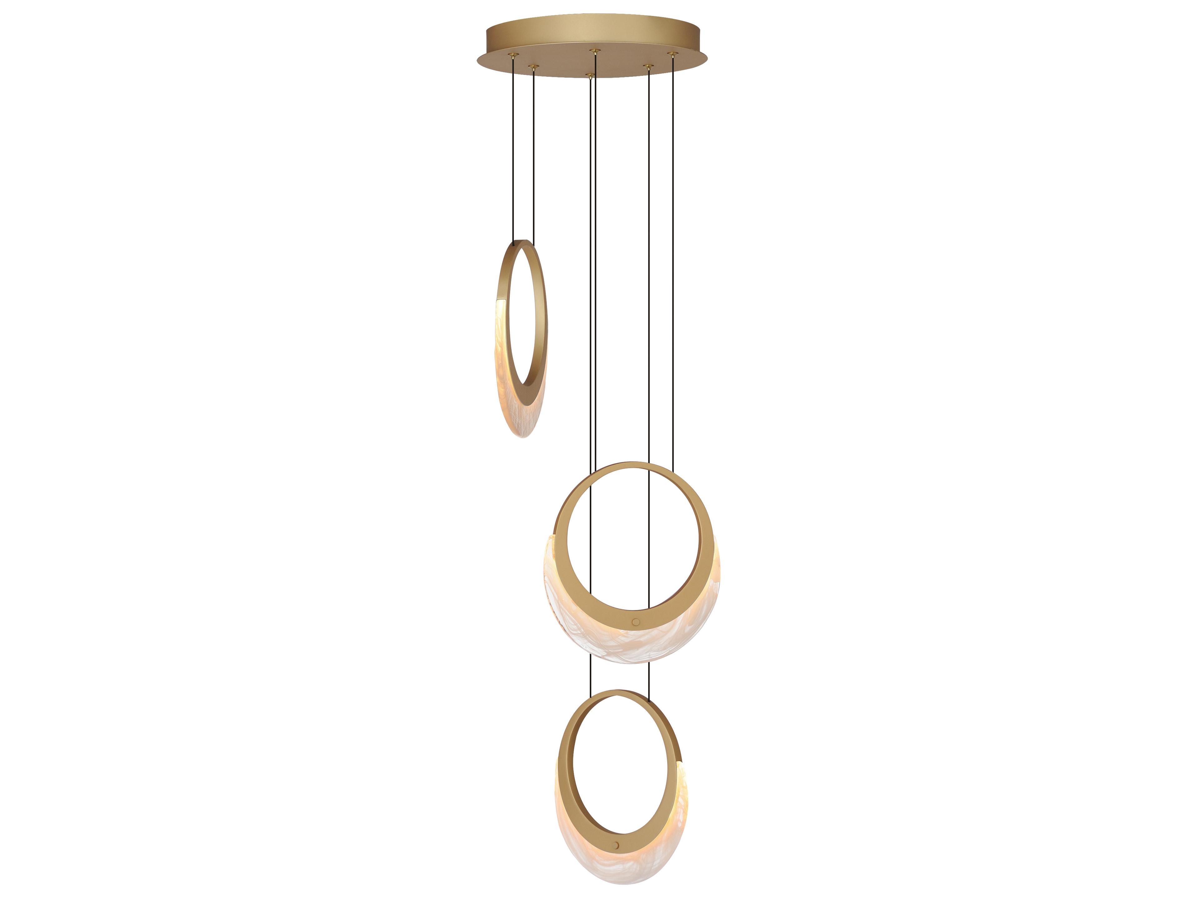 ET2 Lyra 3-Light Gold Round Pendant