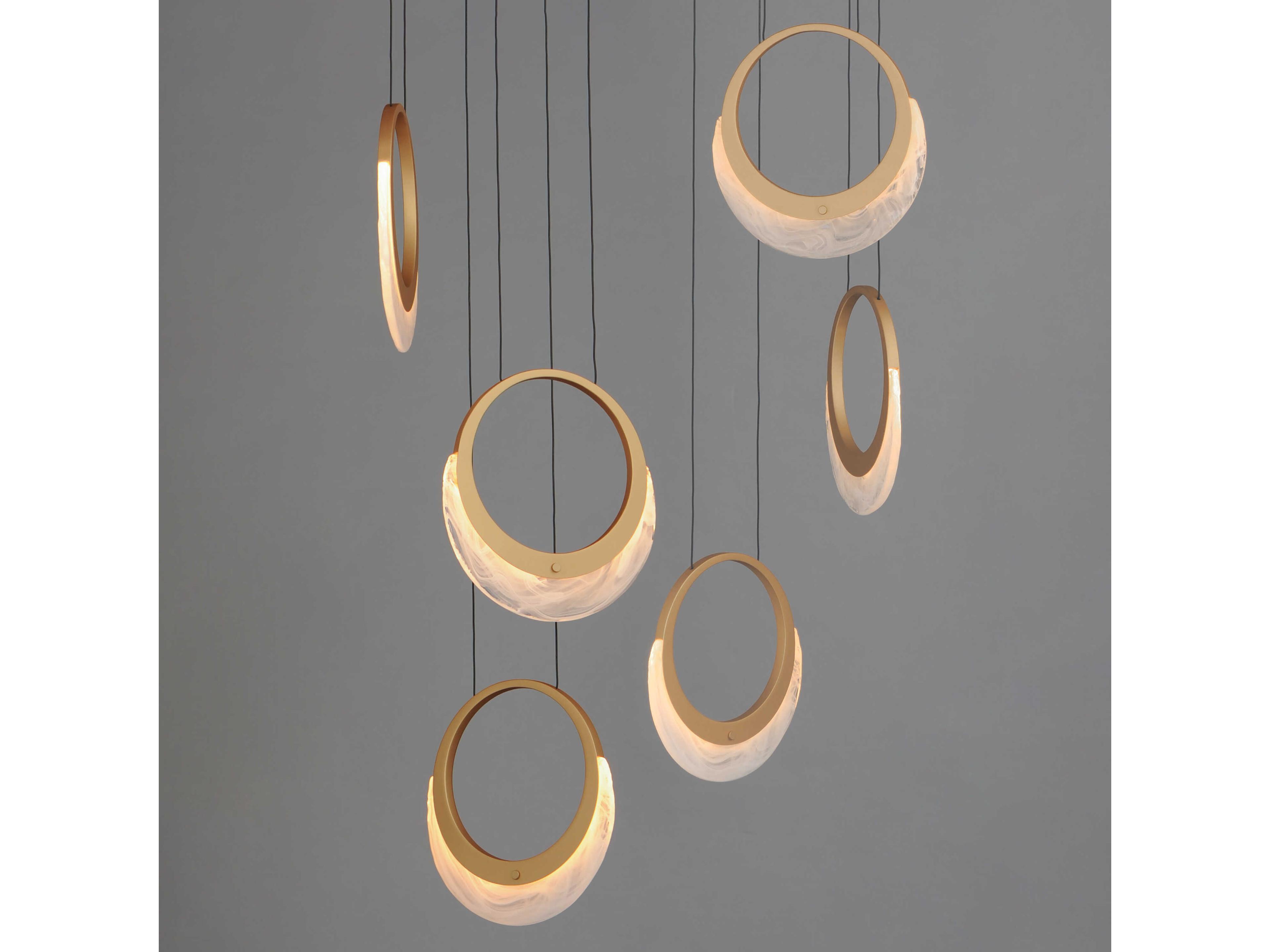 ET2 Lyra 6-Light Gold Round Pendant