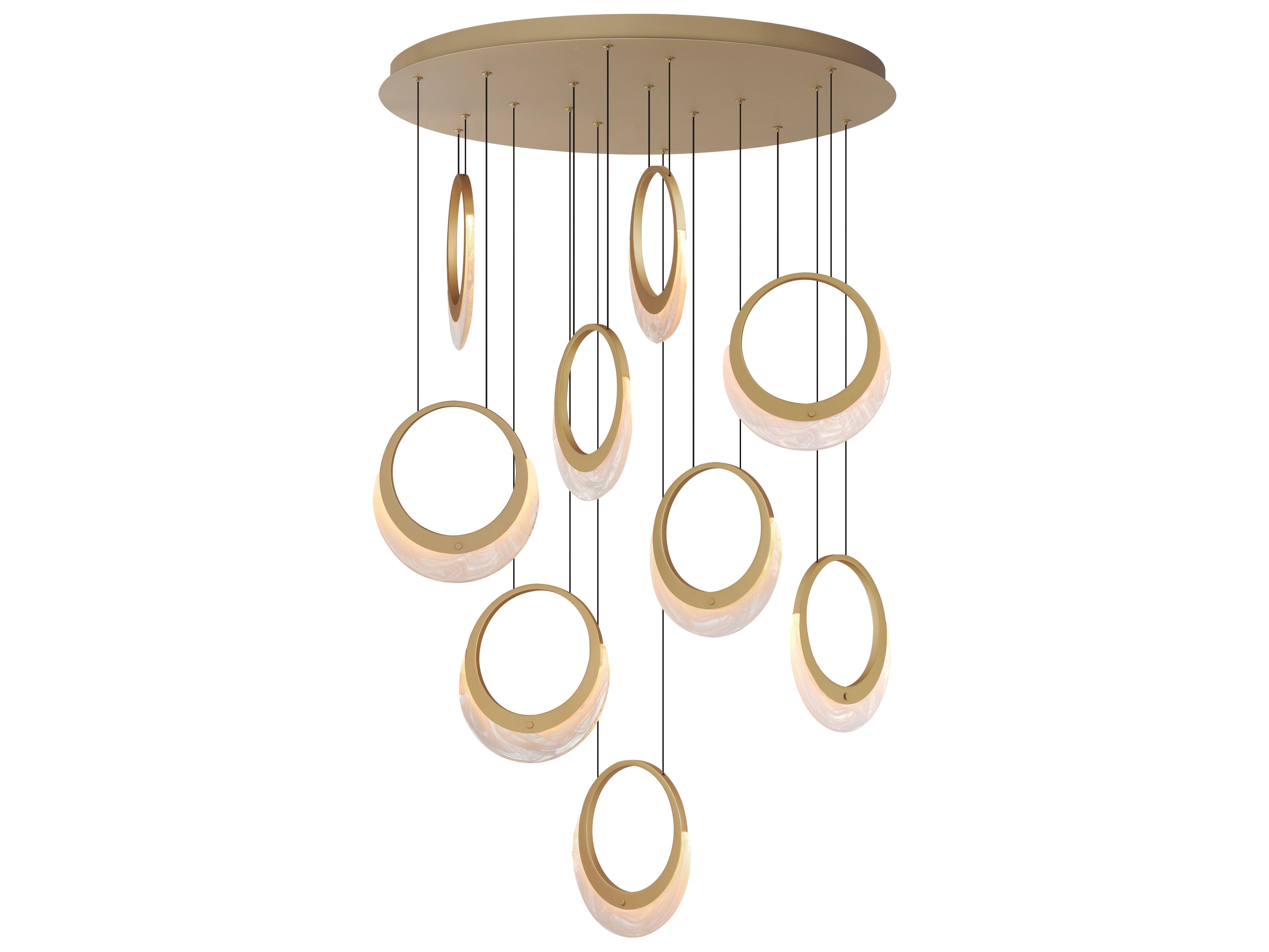 ET2 Lyra 9-Light Gold Round Pendant