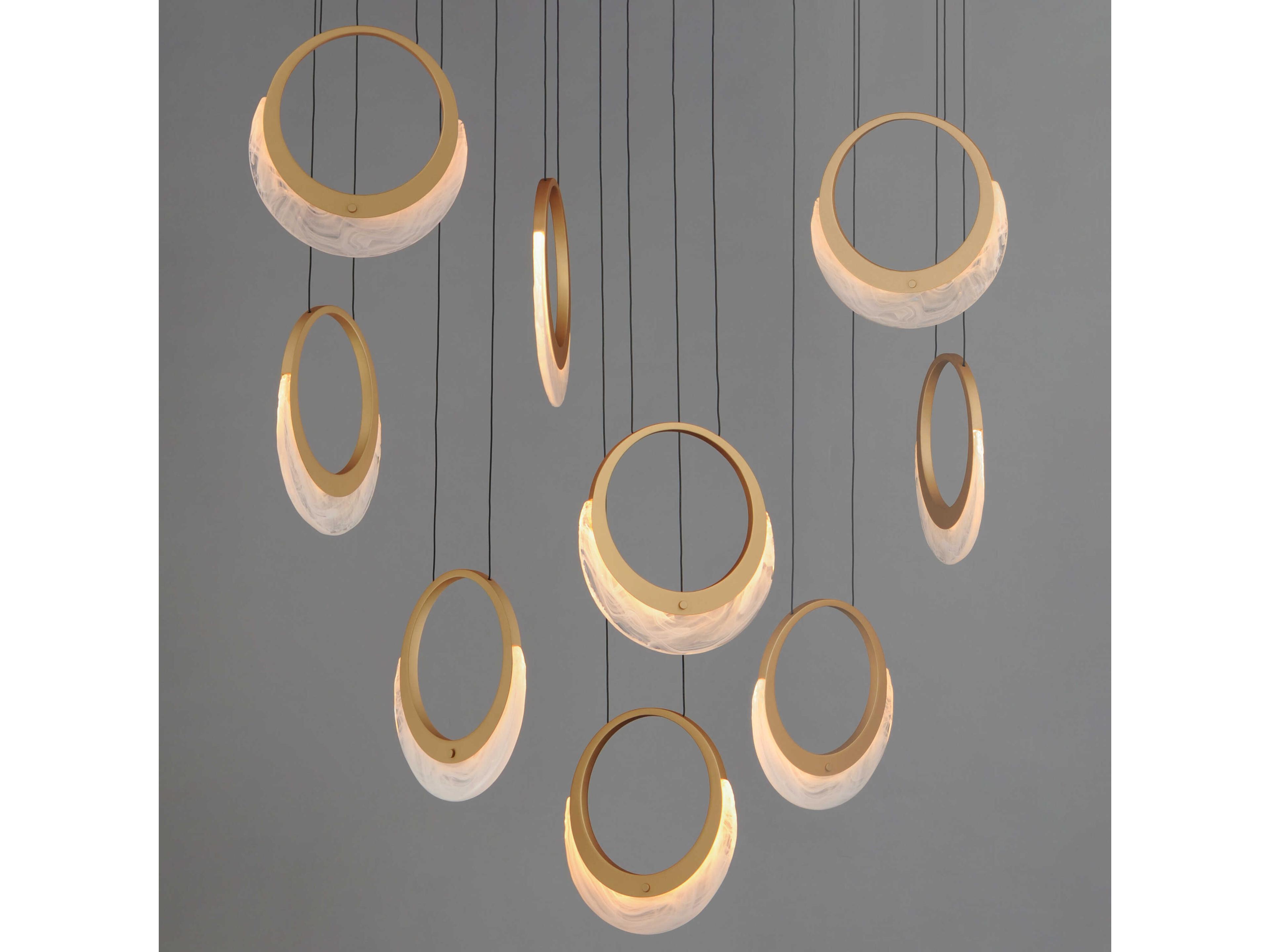 ET2 Lyra 9-Light Gold Round Pendant