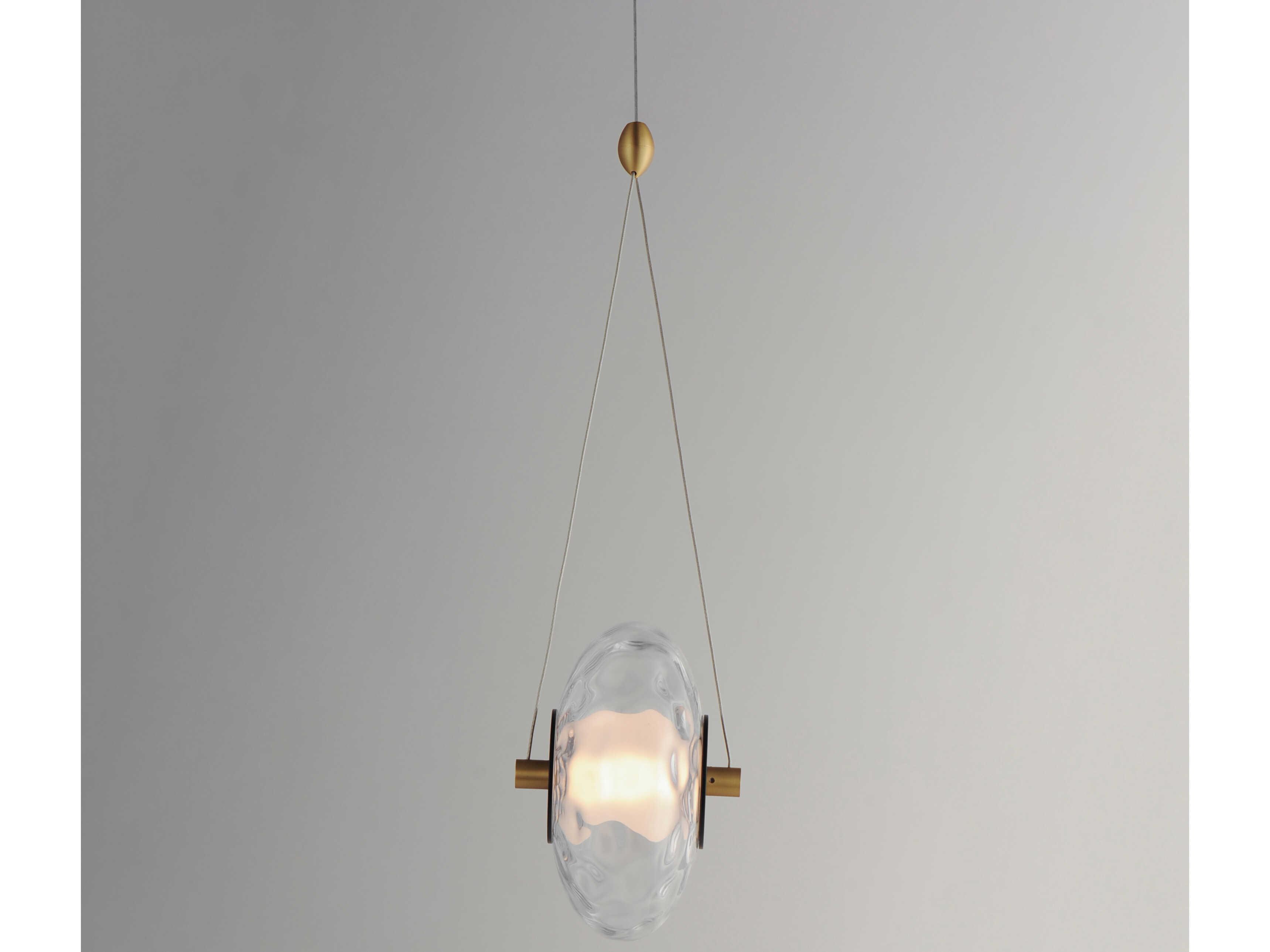 ET2 1-Light Black Natural Aged Brass Round Mini Pendant