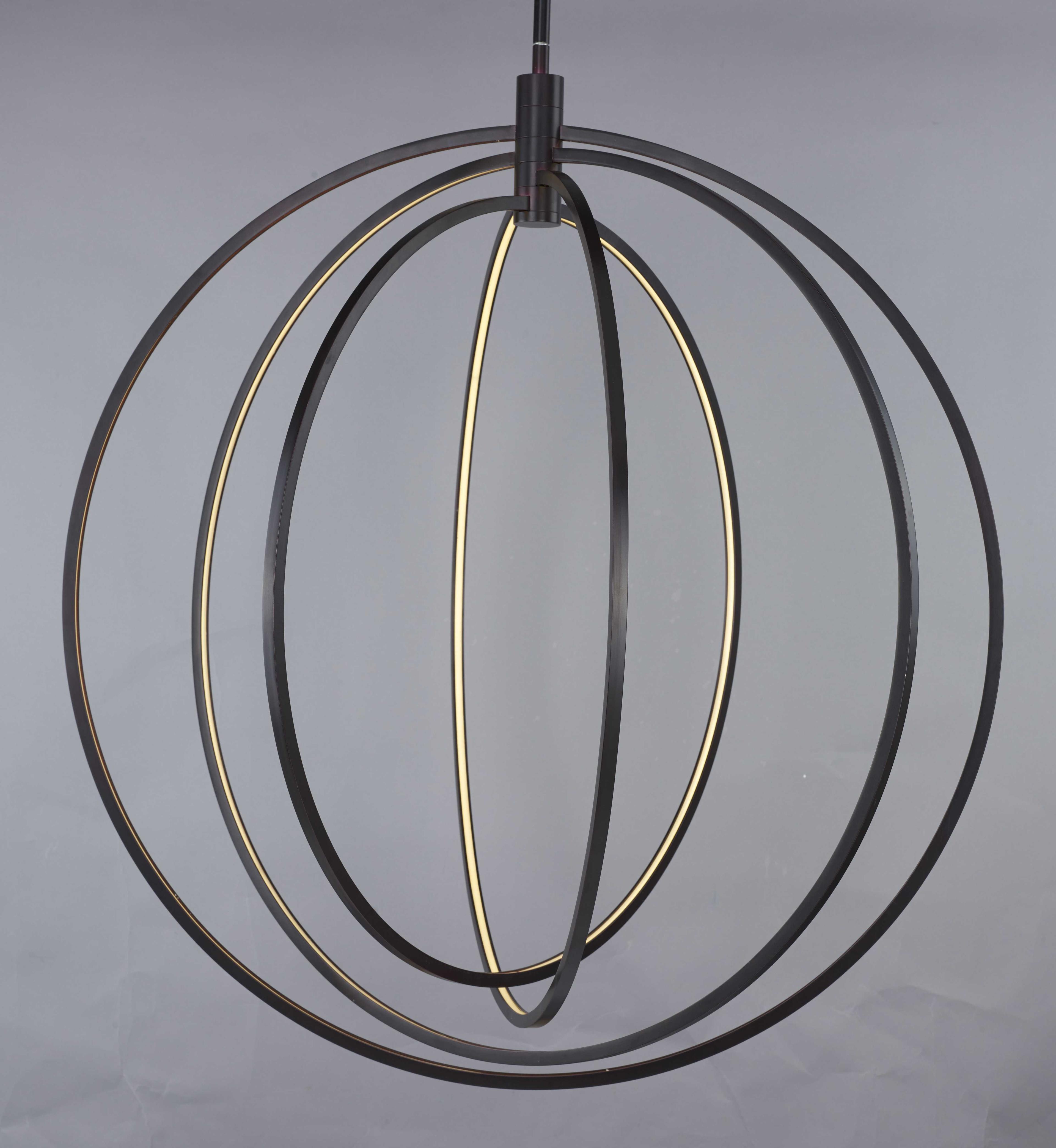 ET2 Concentric Led 4-Light Bronze LED Globe Round Pendant