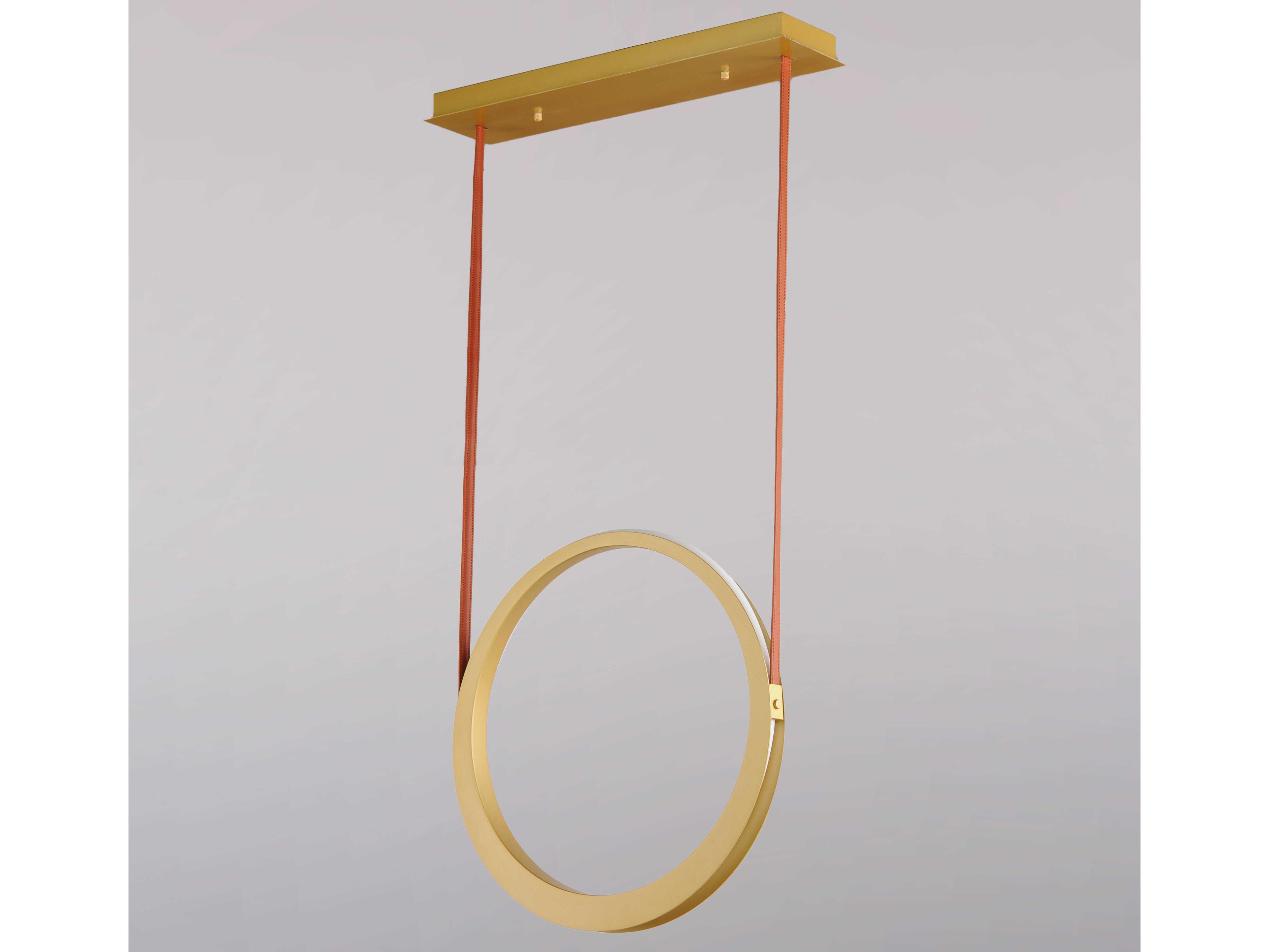 ET2 Tether 1-Light Natural Aged Brass LED Round Island Pendant