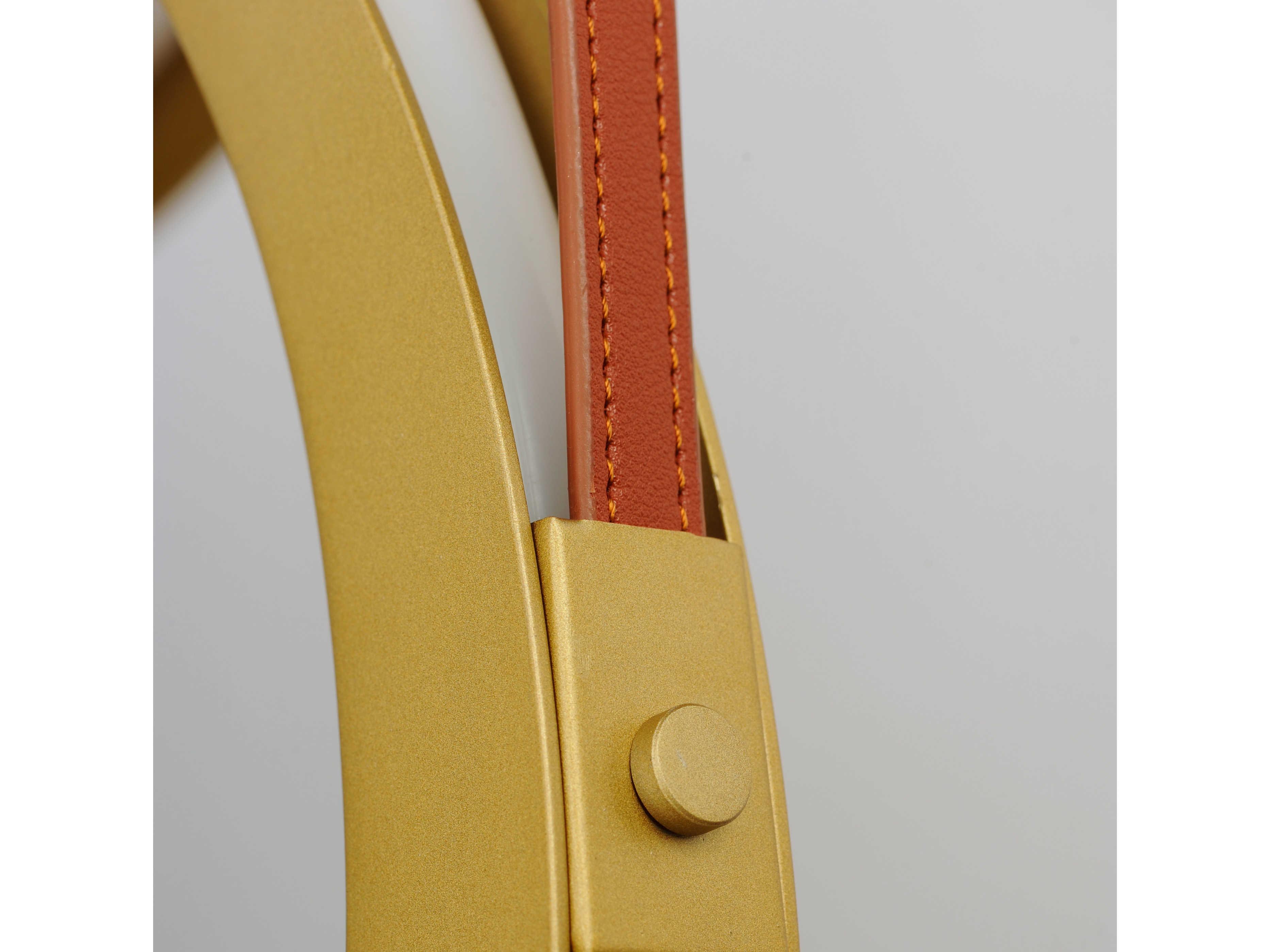 ET2 Tether 3-Light Natural Aged Brass LED Linear Round Island Pendant