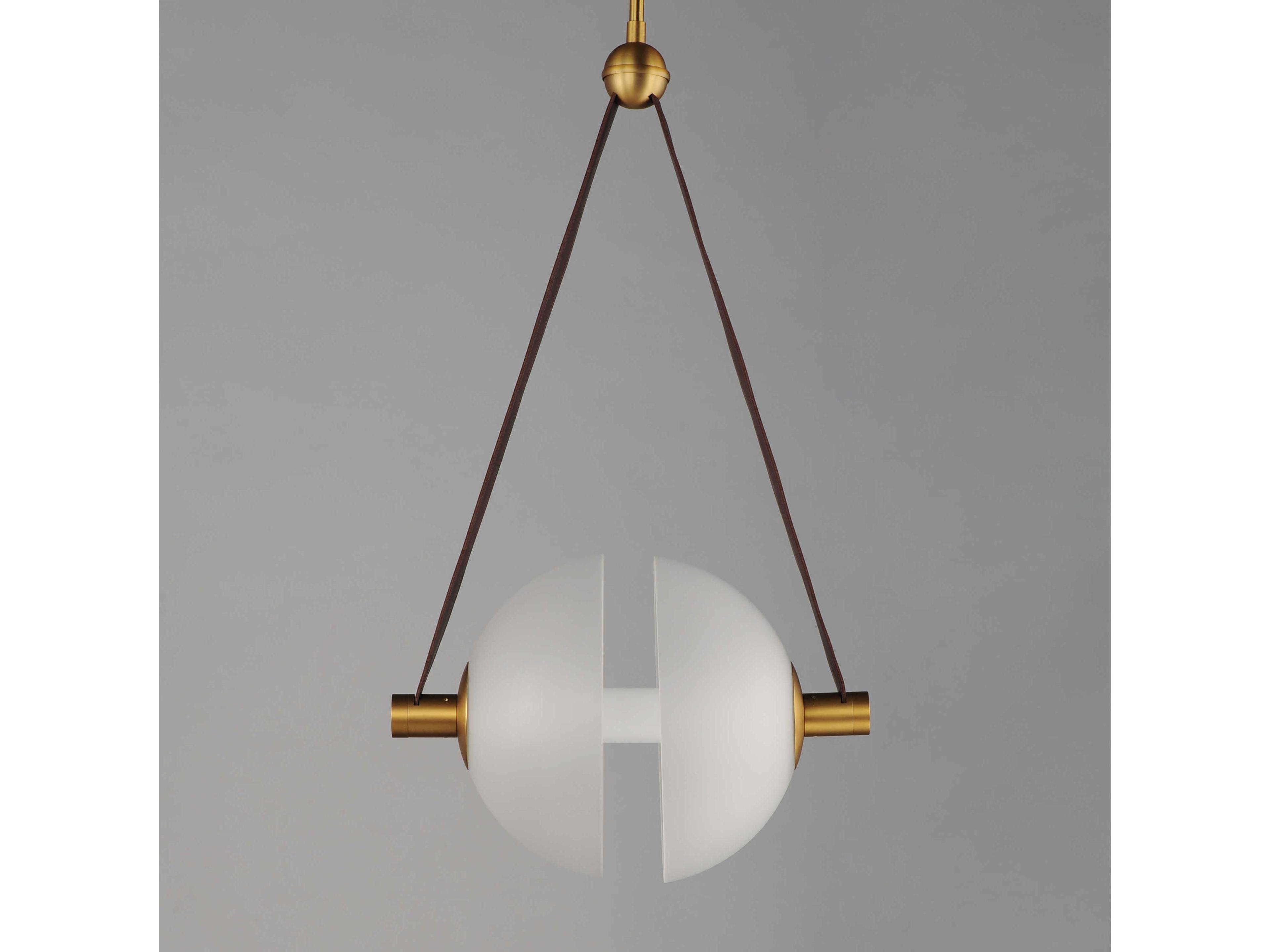 ET2 Dispatch 1-Light Natural Aged Brass Globe Pendant