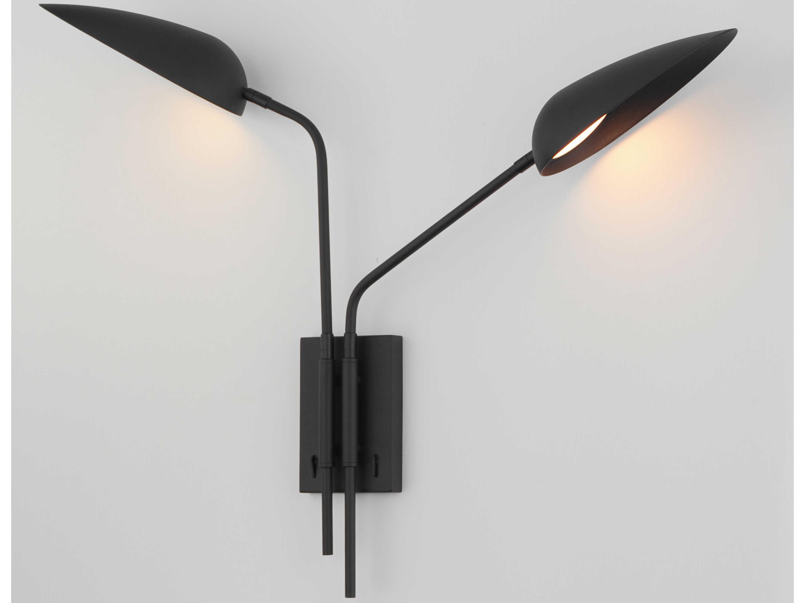 ET2 Marsh 2-Light Black Wall Sconce