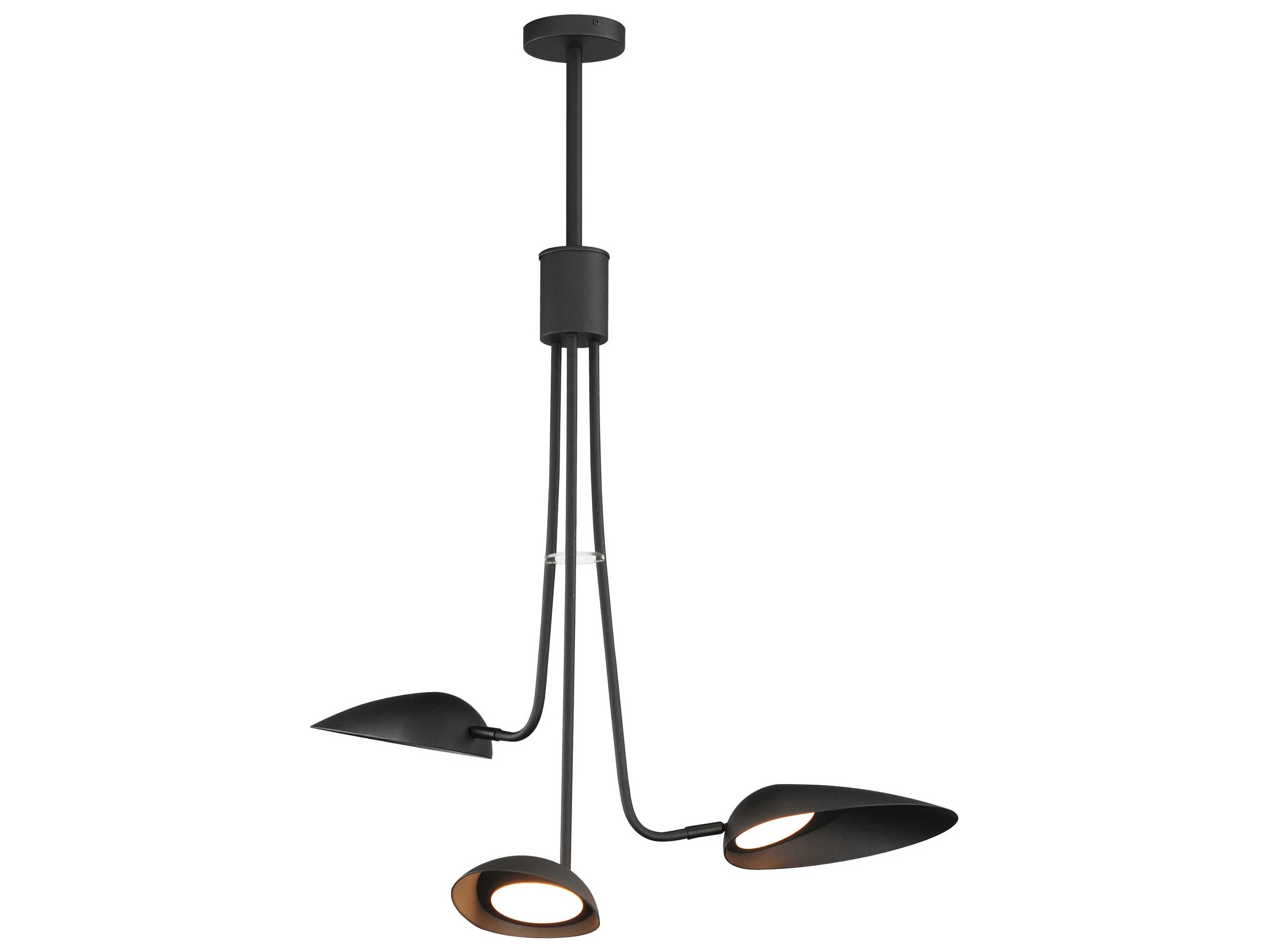 ET2 Marsh 3-Light Black Dome Pendant