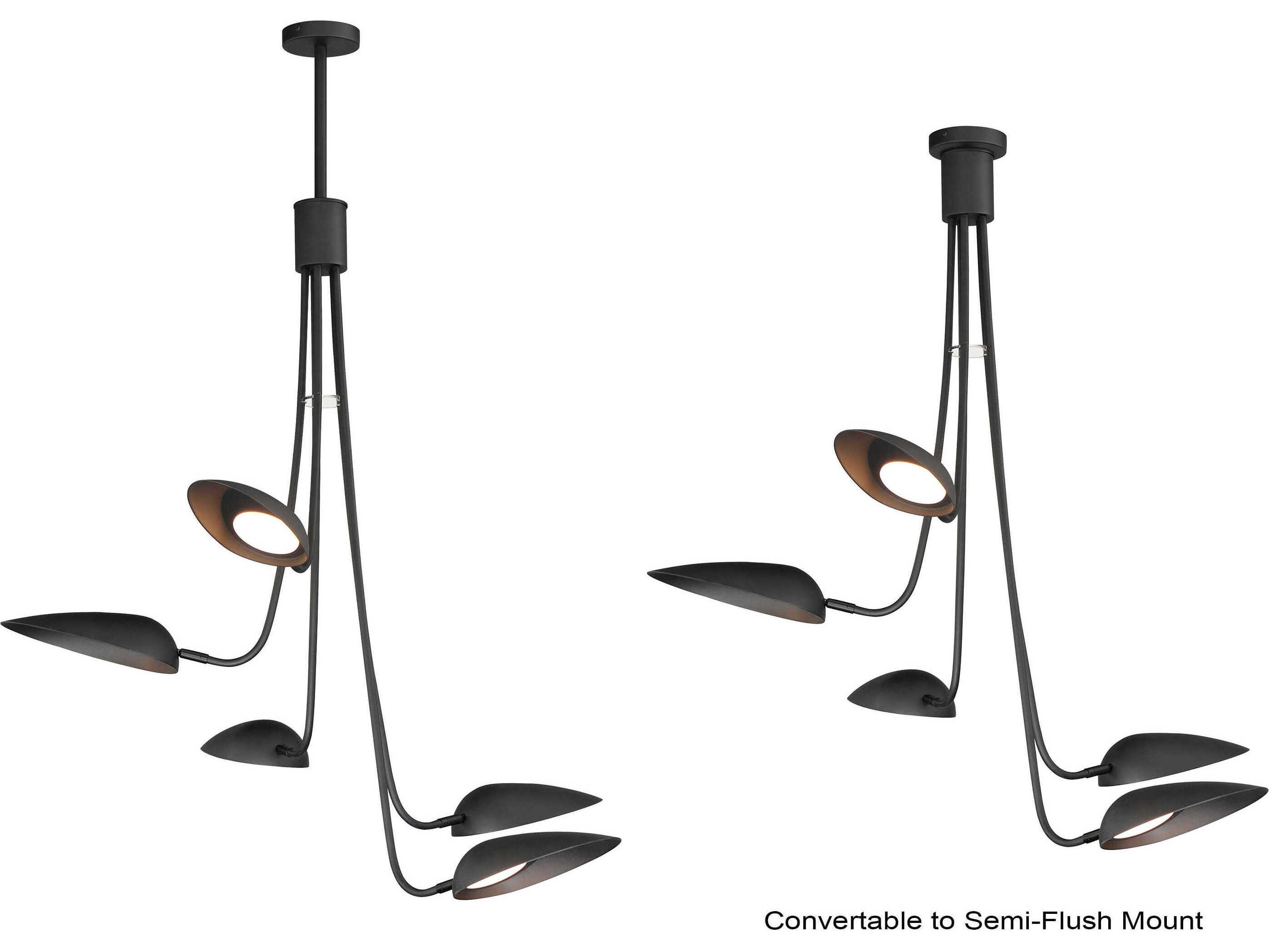 ET2 Marsh 5-Light Black Dome Pendant