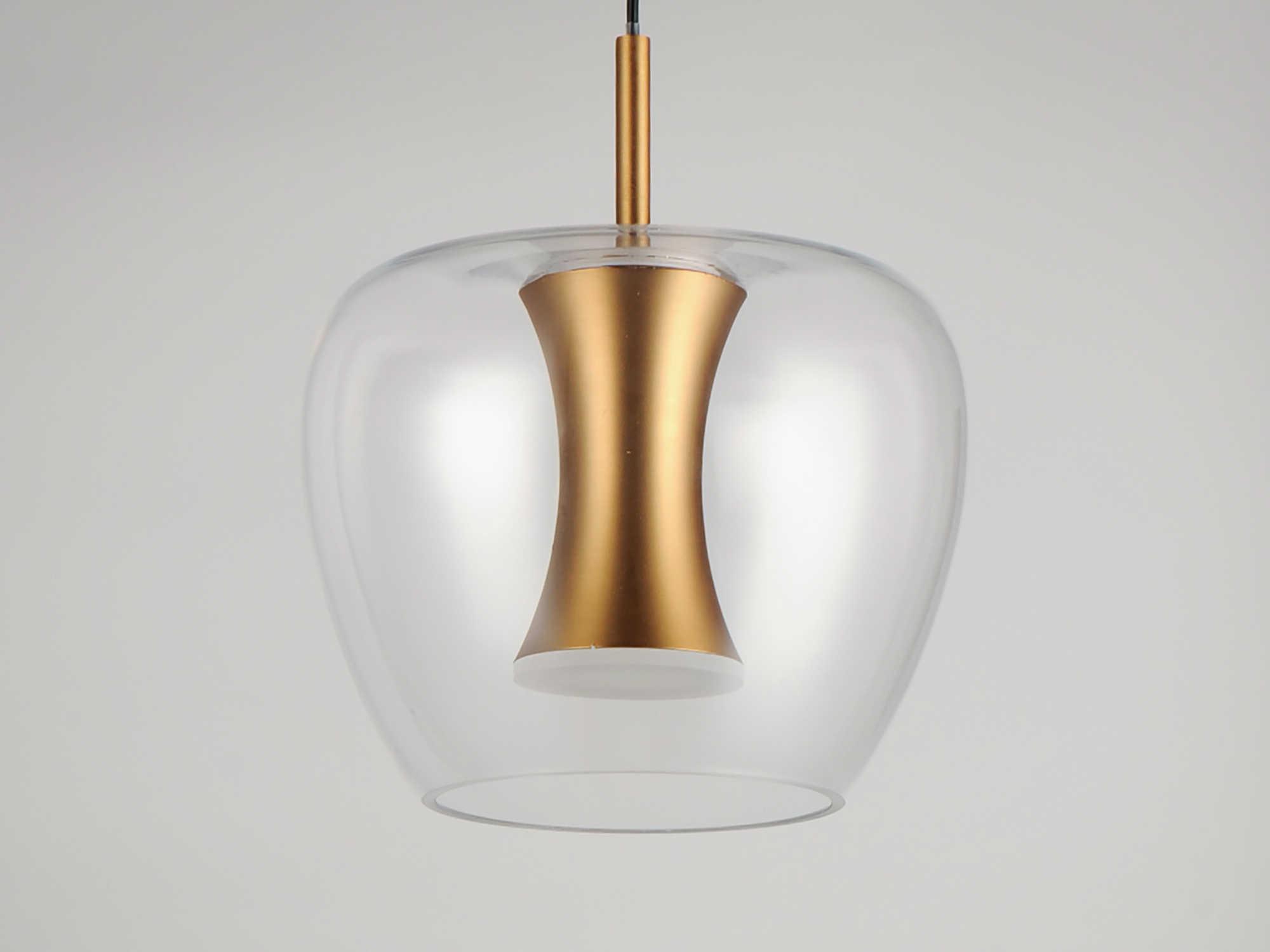 ET2 1-Light Black Gold Glass LED Mini Pendant