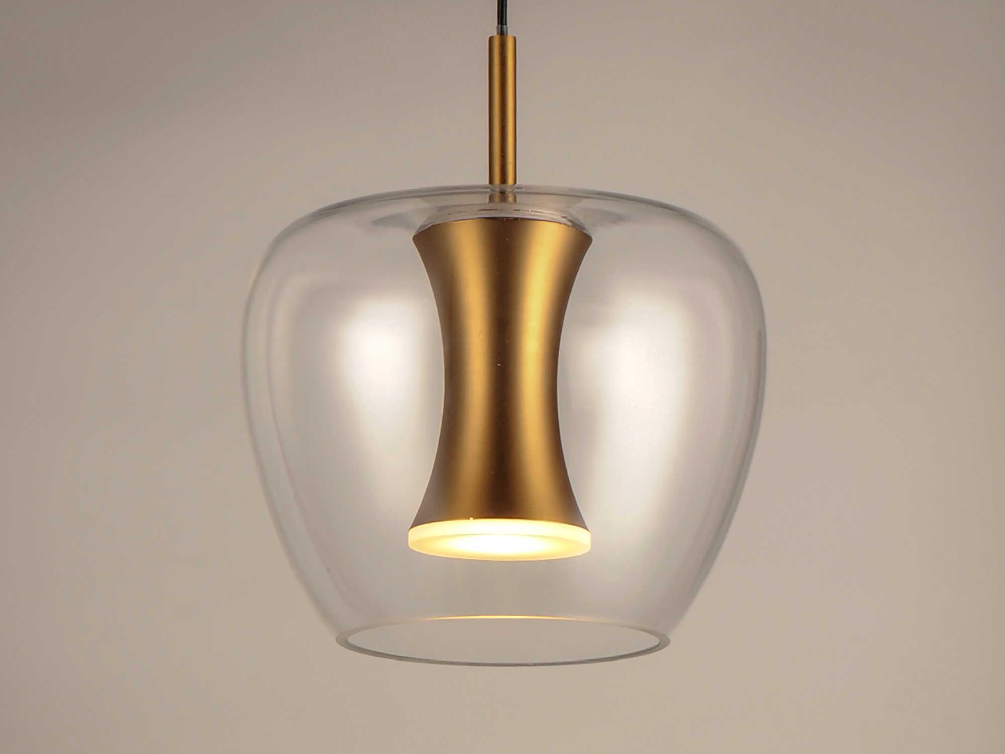 ET2 1-Light Black Gold Glass LED Mini Pendant