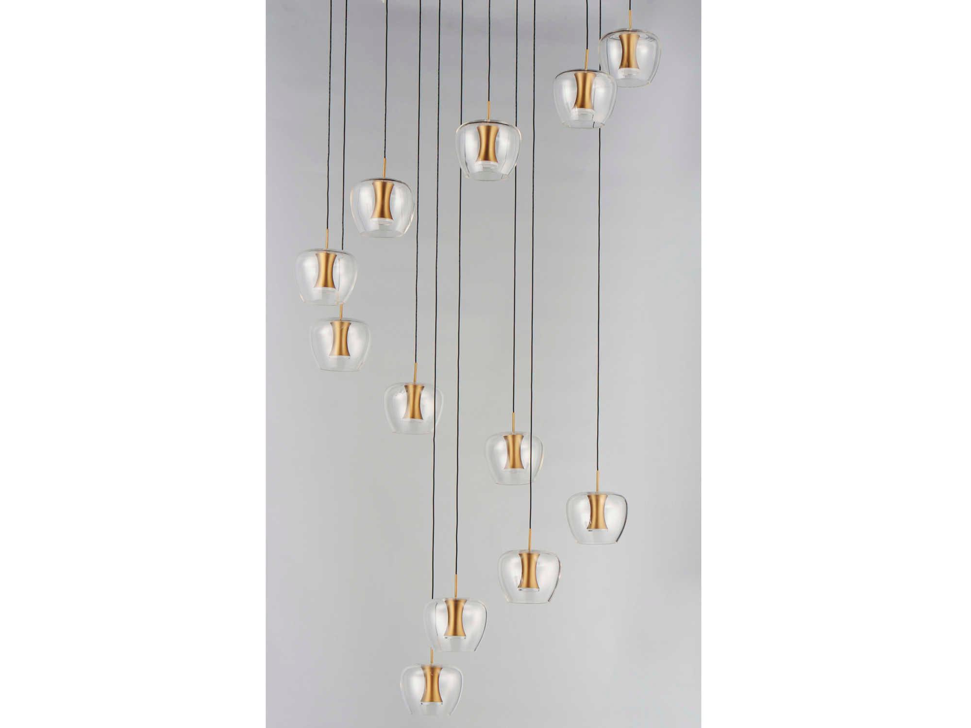 ET2 Newton 25-Light Black Gold Glass LED Pendant