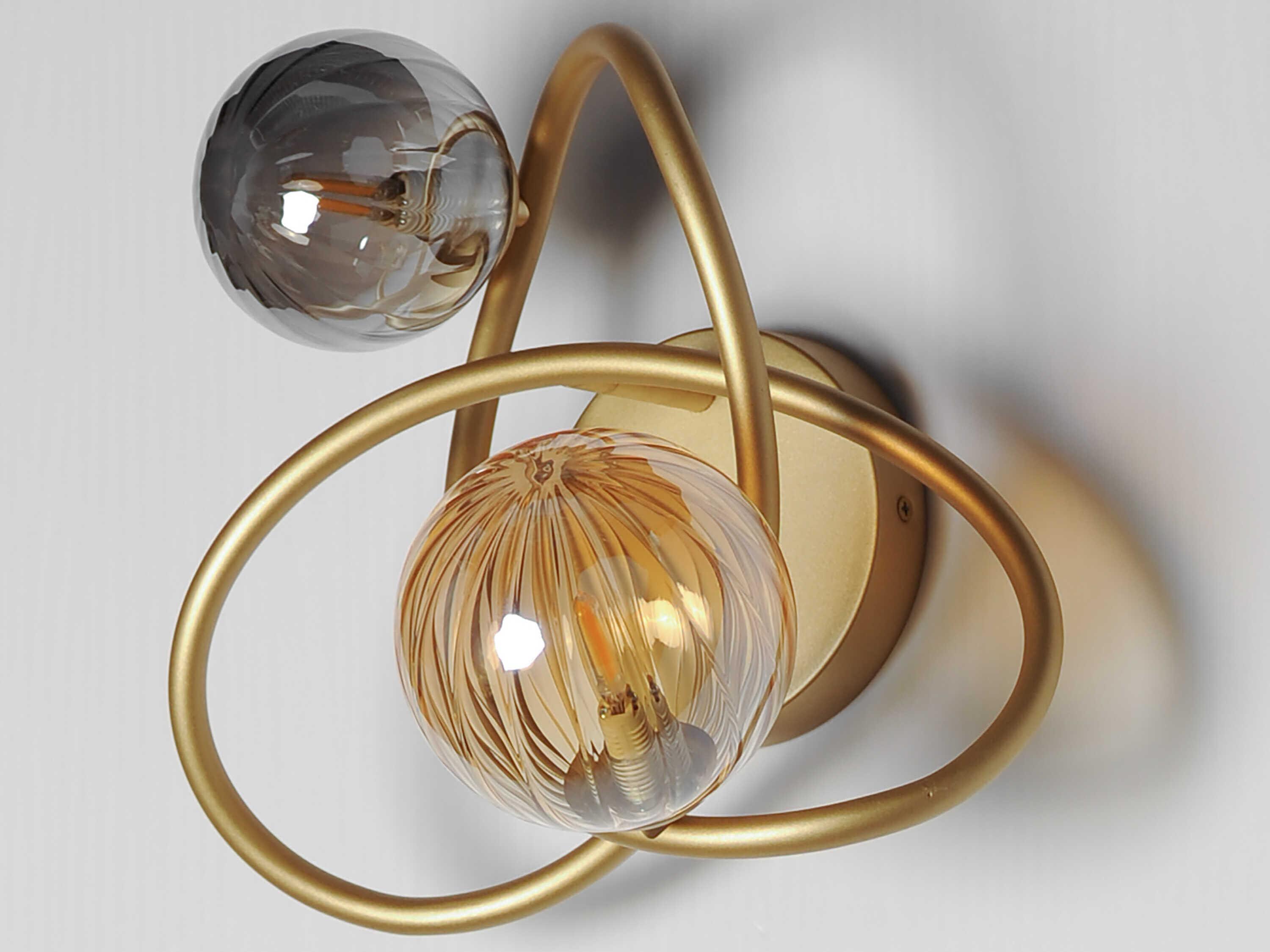 ET2 Planetary 2-Light Gold Wall Sconce