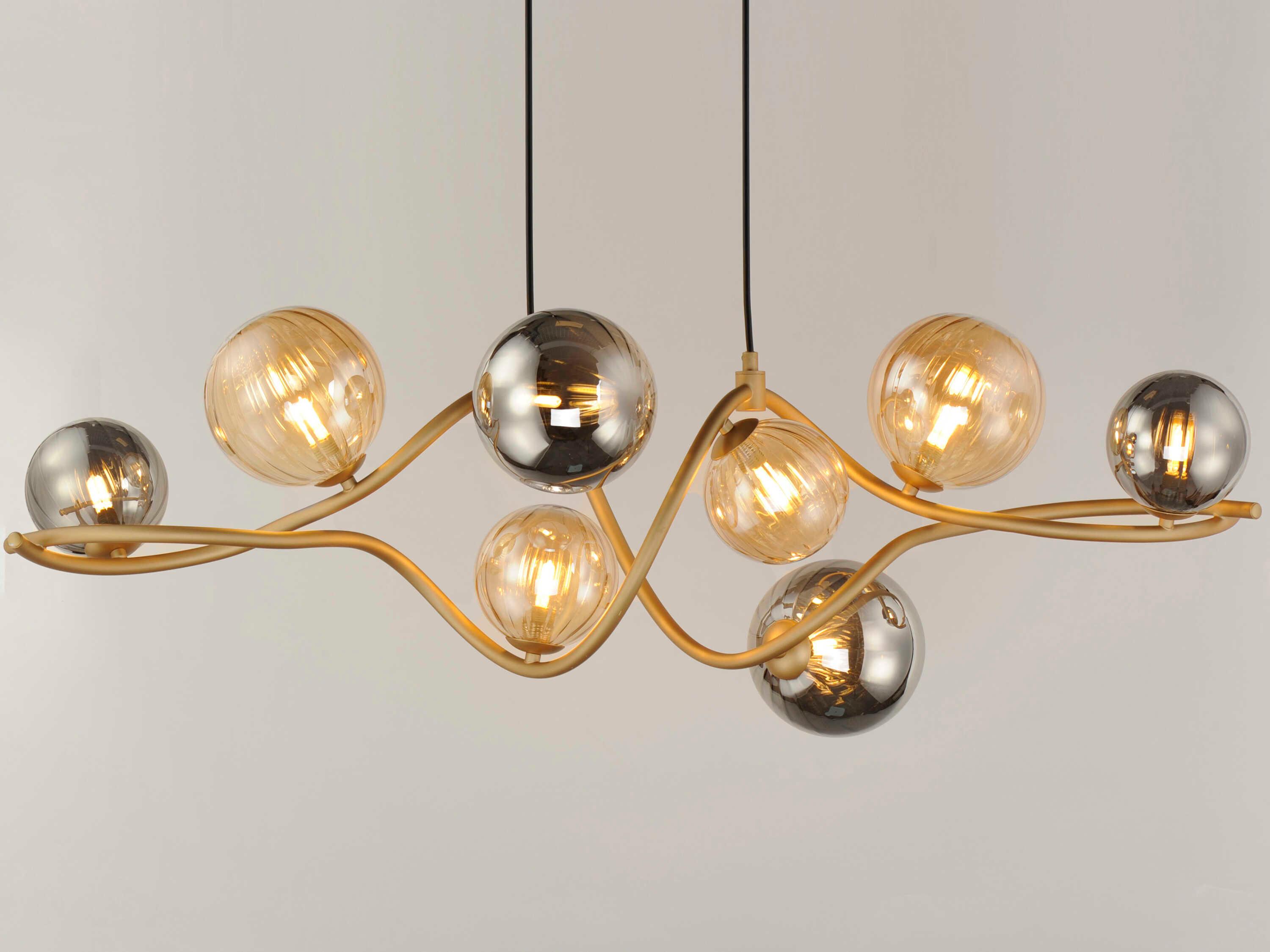 ET2 Planetary 8-Light Gold Globe Island Pendant