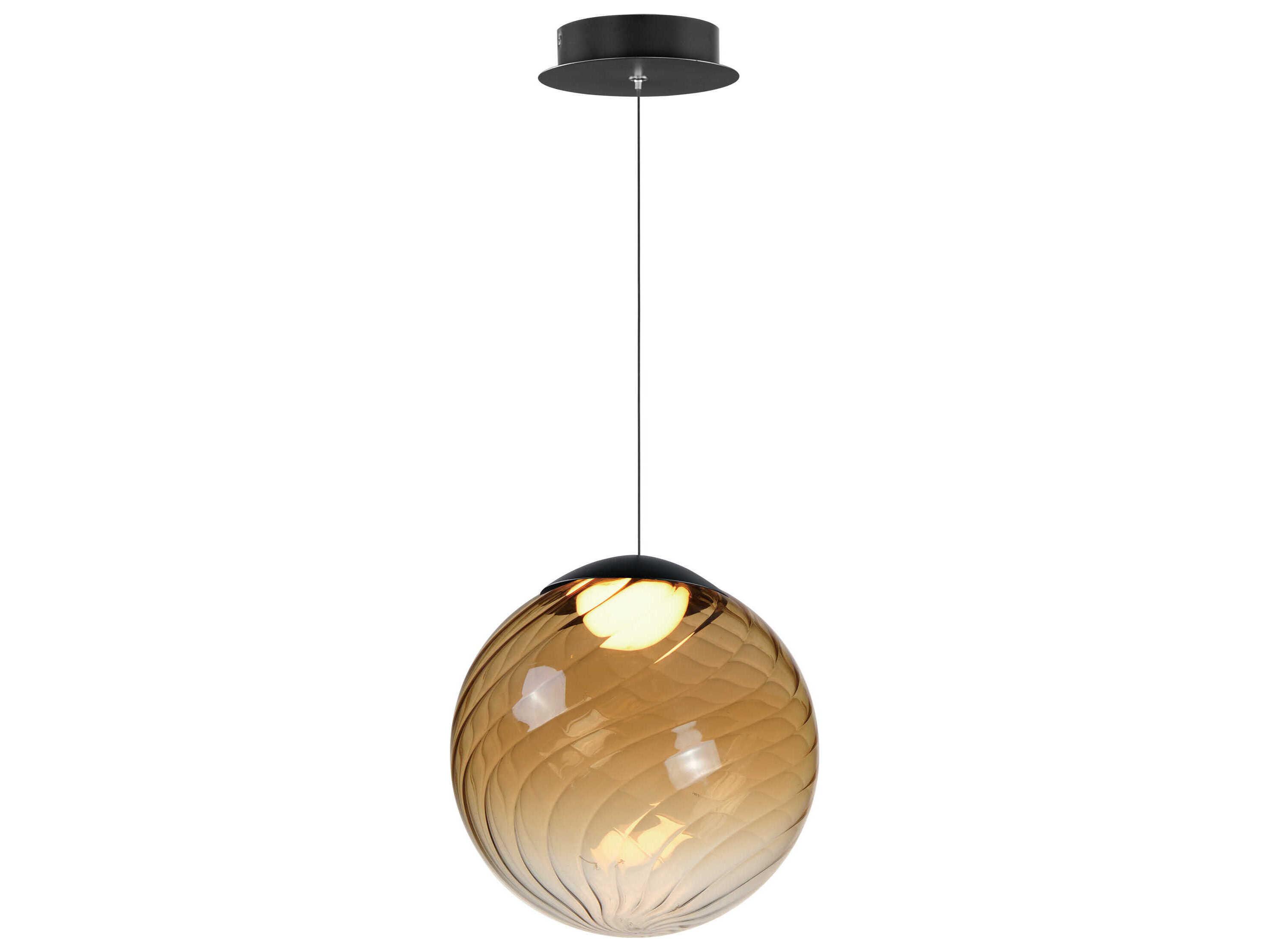 ET2 1-Light Black Gold Globe Mini Pendant