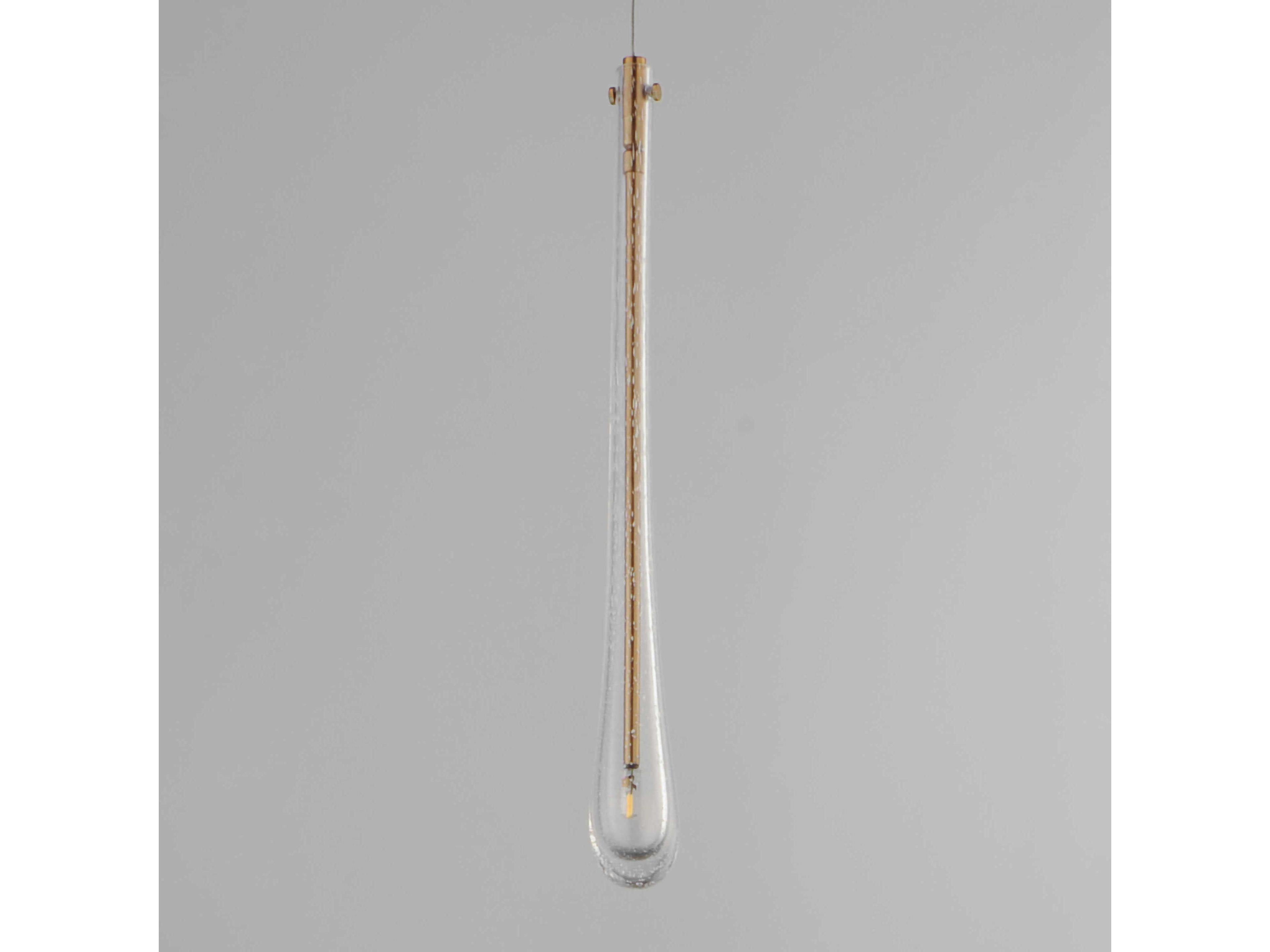 ET2 1-Light Gold Crystal Glass Mini Pendant