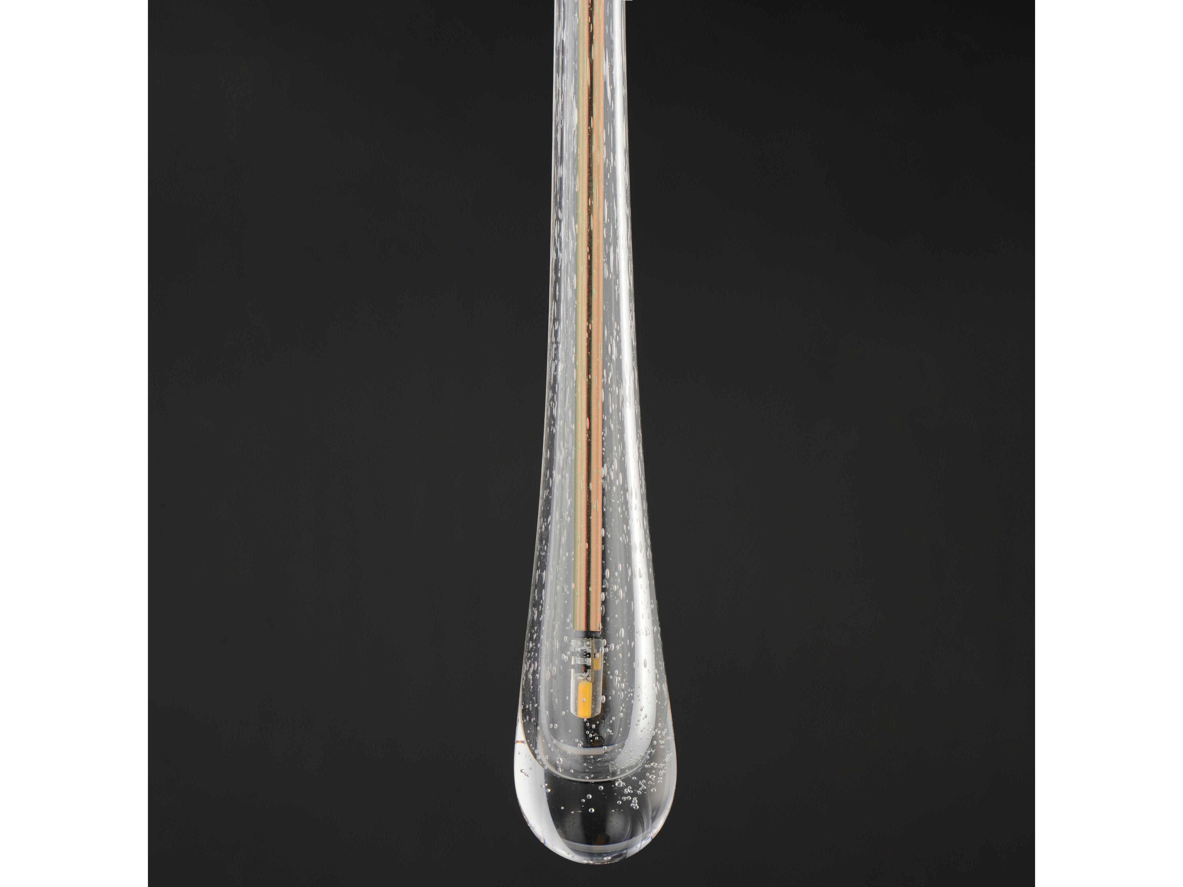 ET2 1-Light Gold Crystal Glass Mini Pendant