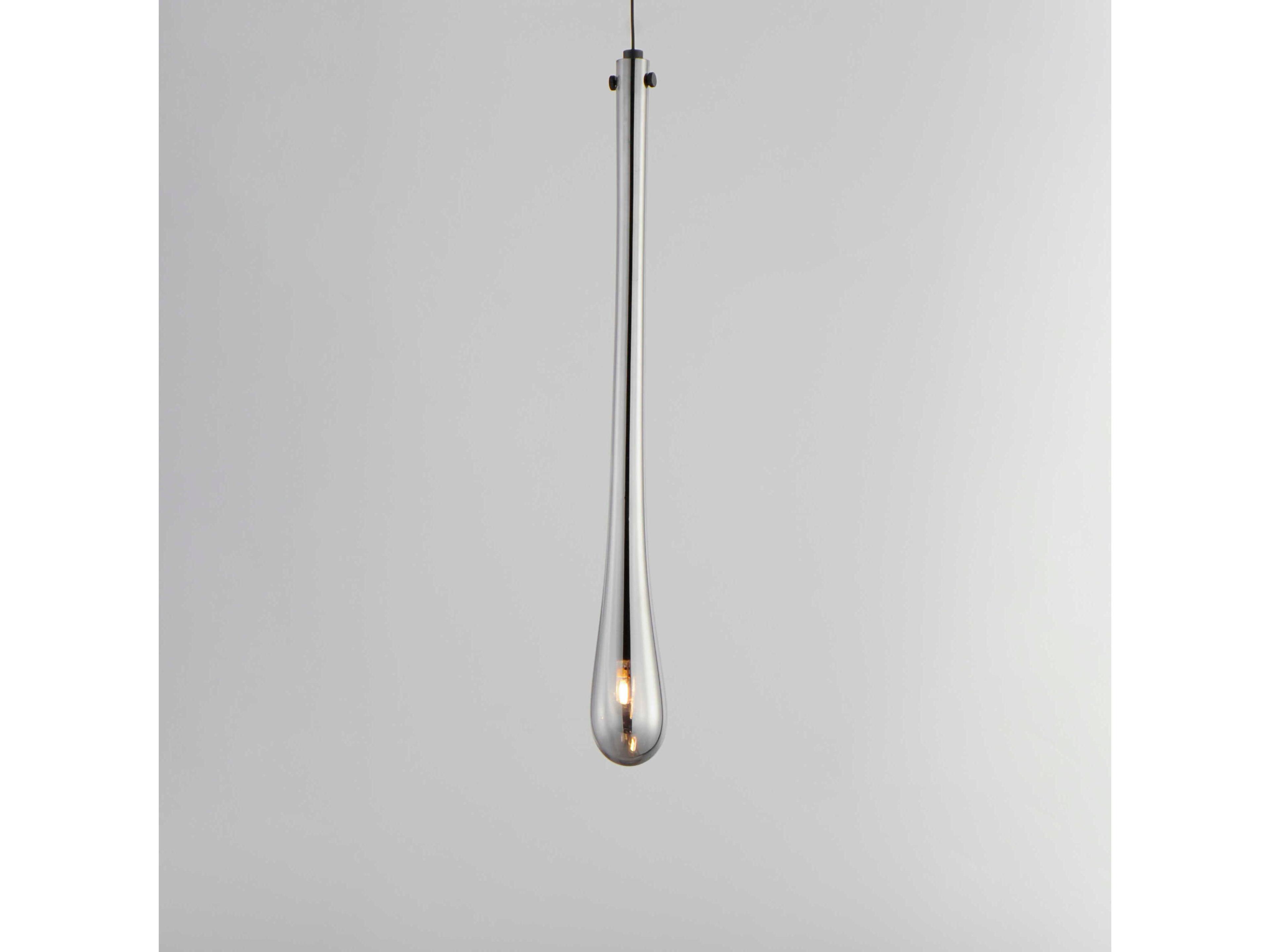 ET2 1-Light Black Glass LED Mini Pendant