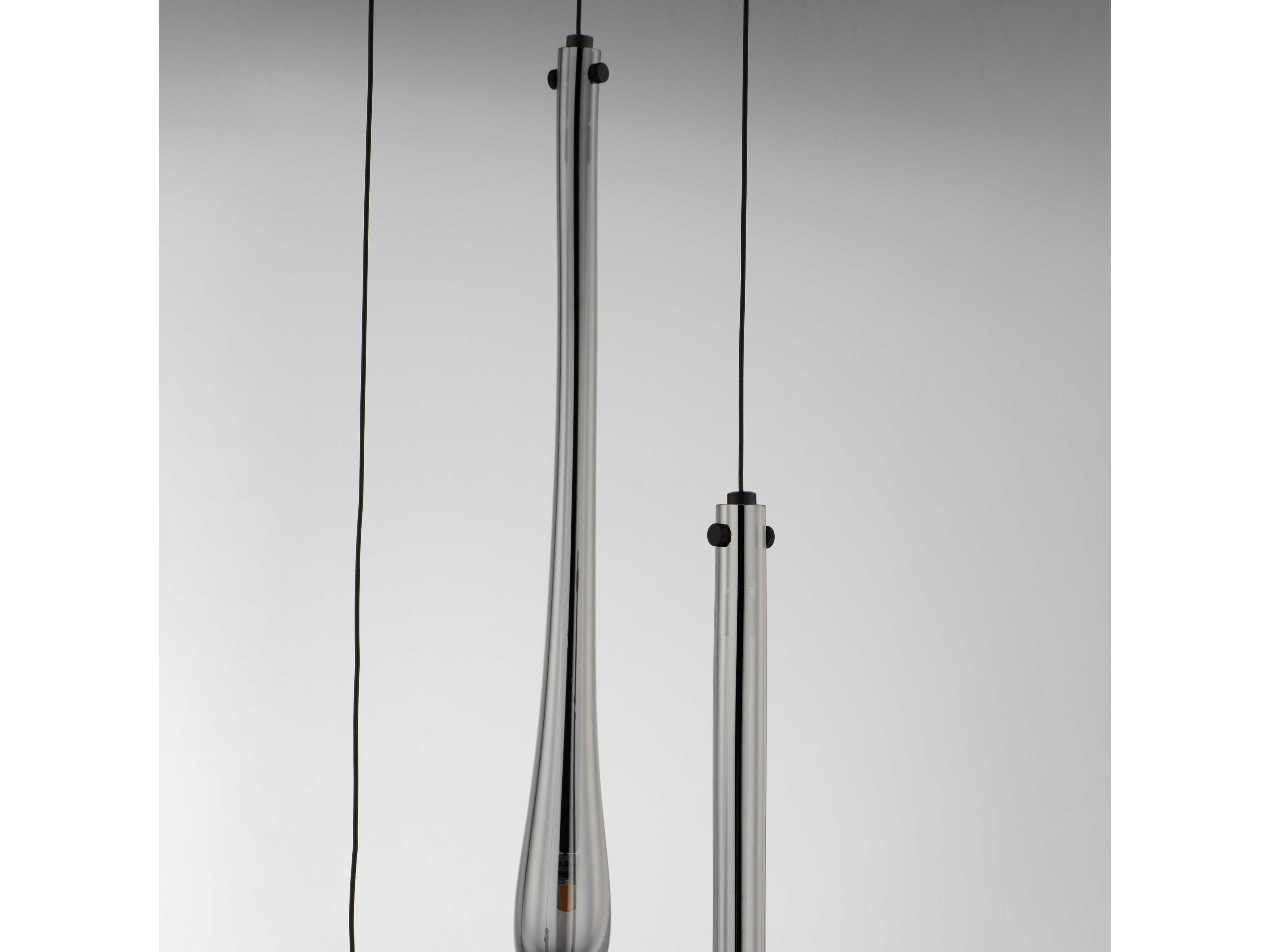 ET2 Stillo 3-Light Black Glass LED Mini Pendant