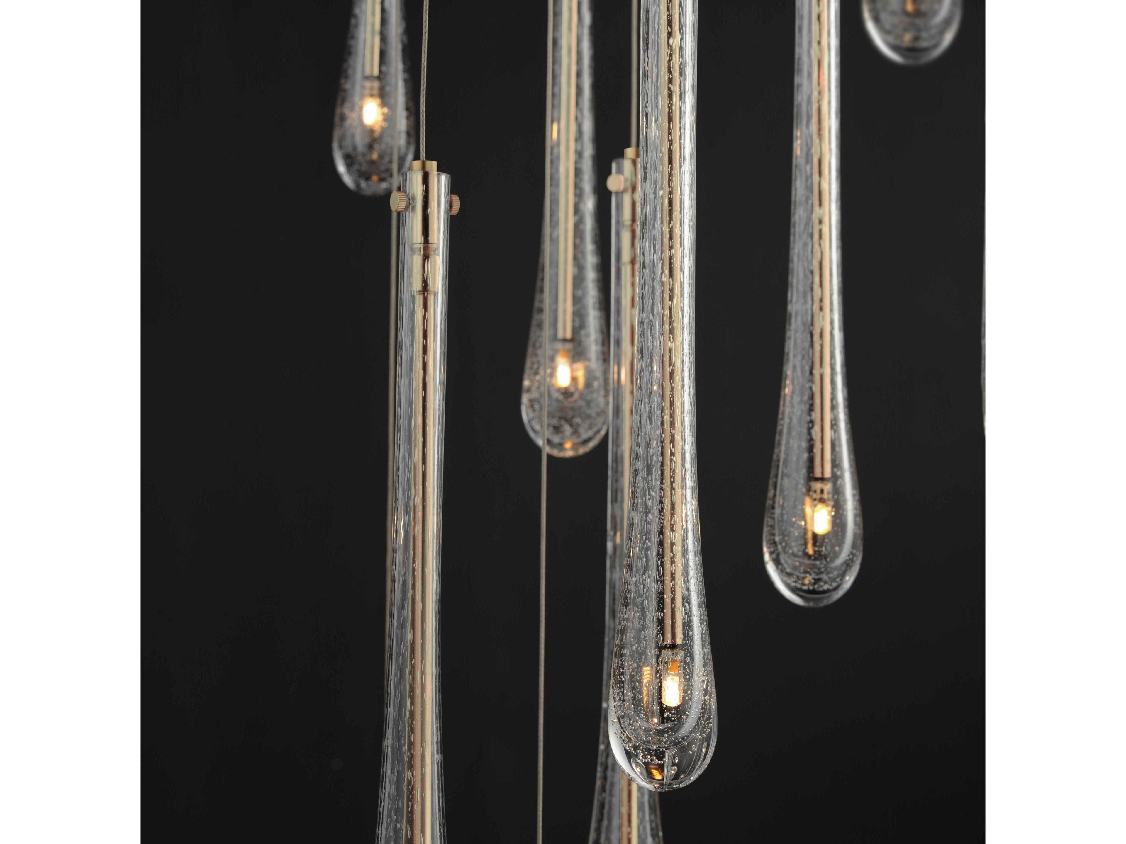 ET2 Stillo 18-Light8-Light Gold Crystal Glass Pendant