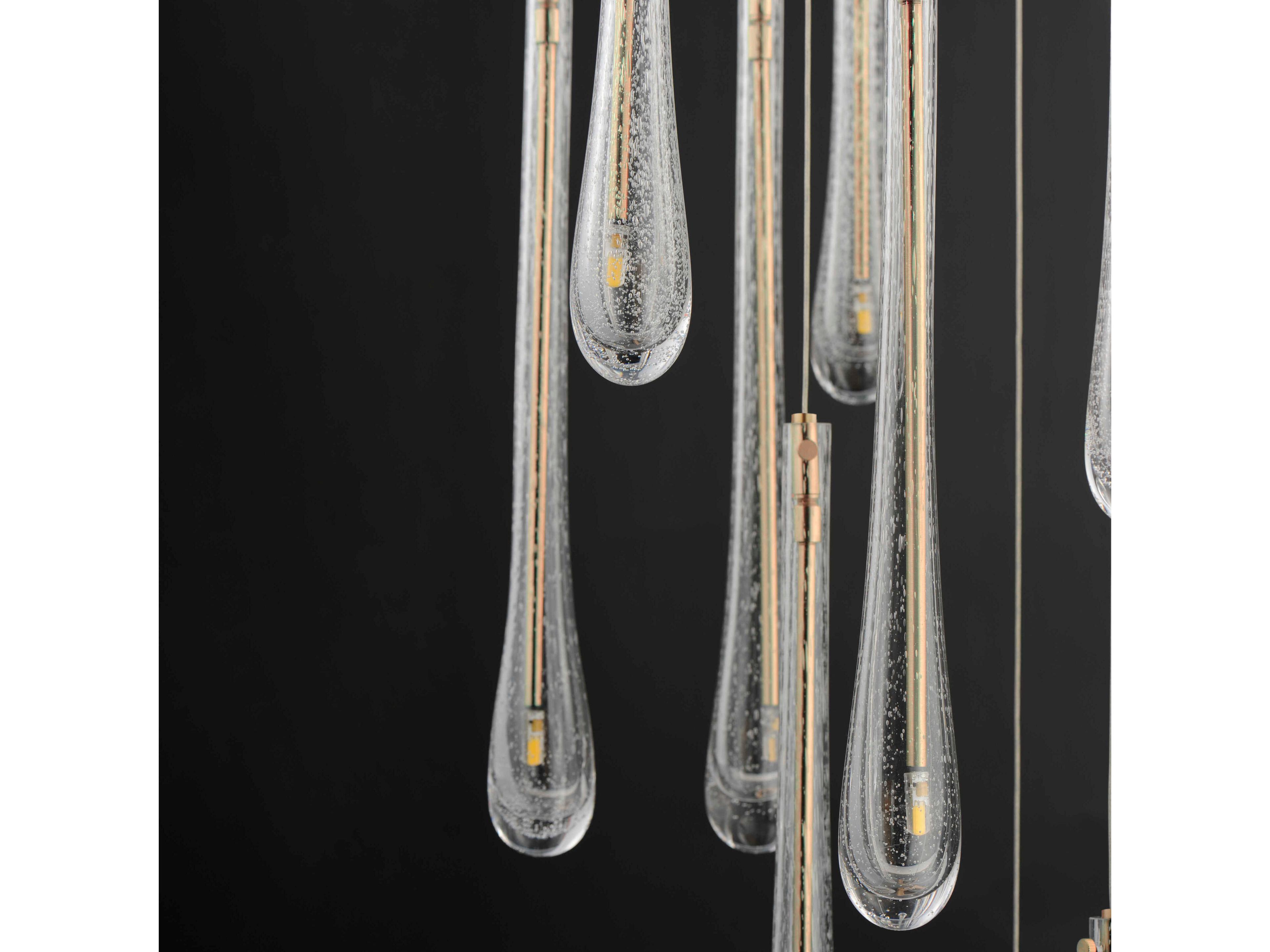 ET2 Stillo 18-Light8-Light Gold Crystal Glass Pendant