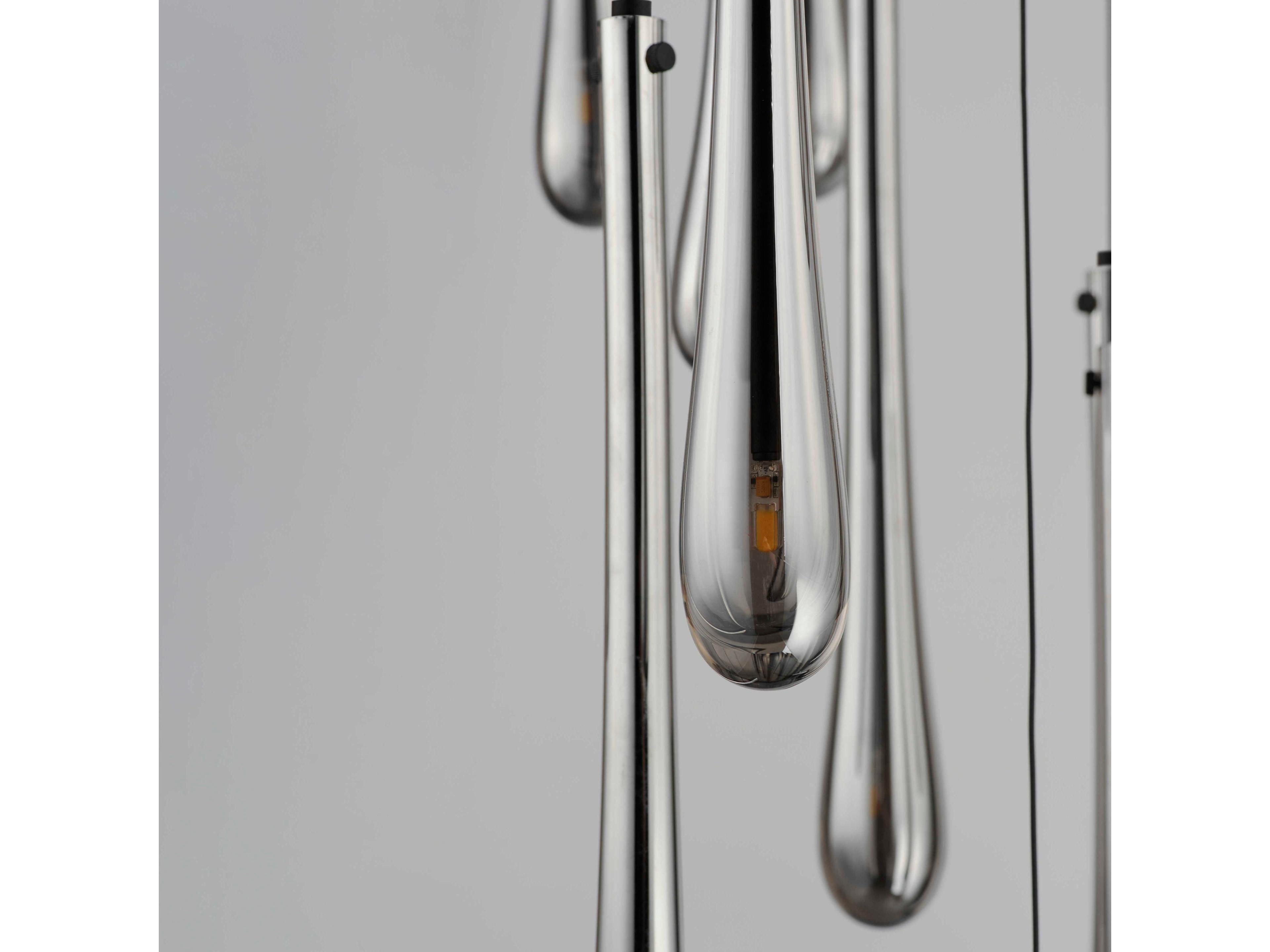 ET2 Stillo 18-Light8-Light Black Glass LED Pendant