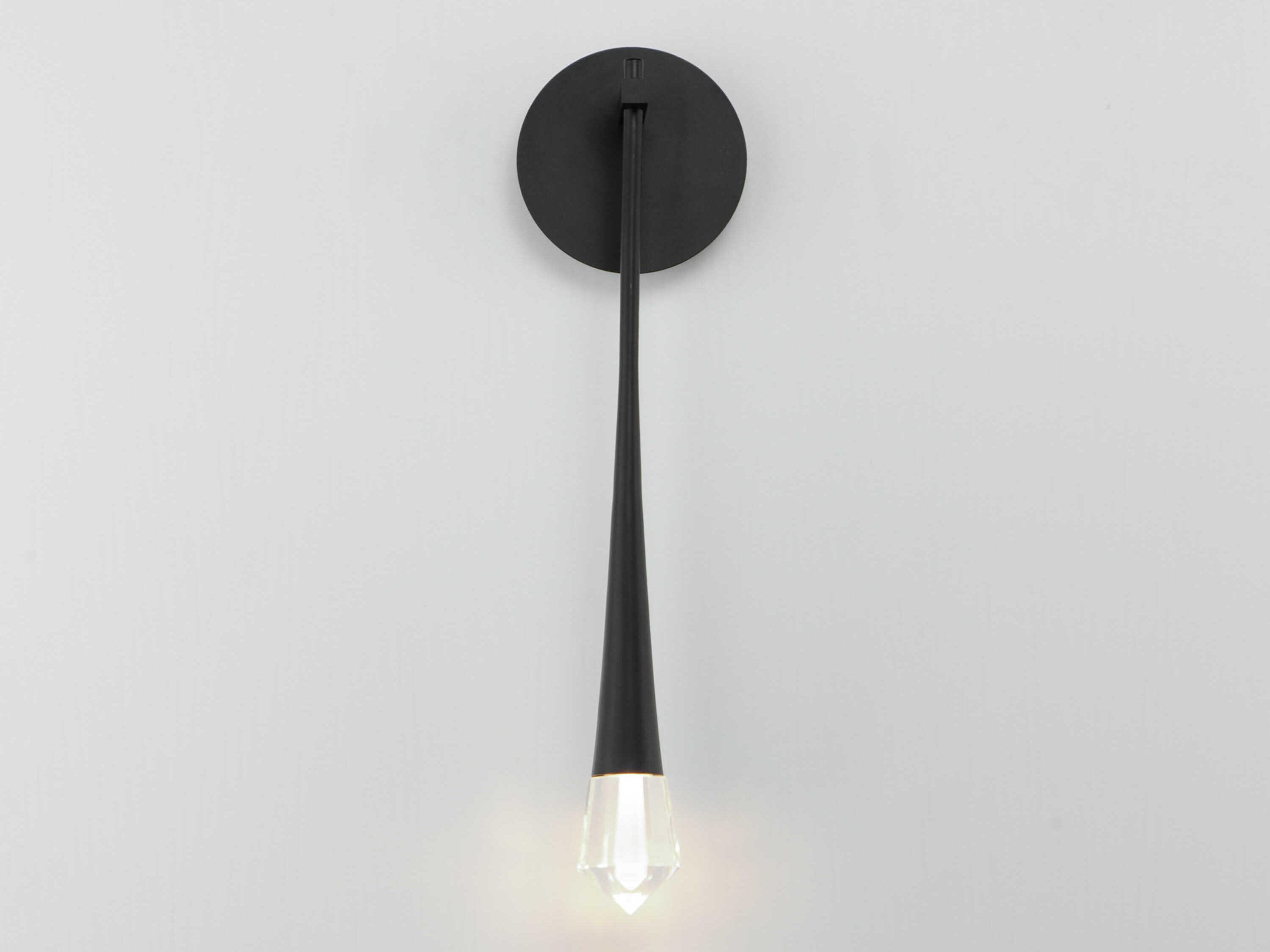 ET2 Pierce 1-Light Black Crystal LED Wall Sconce