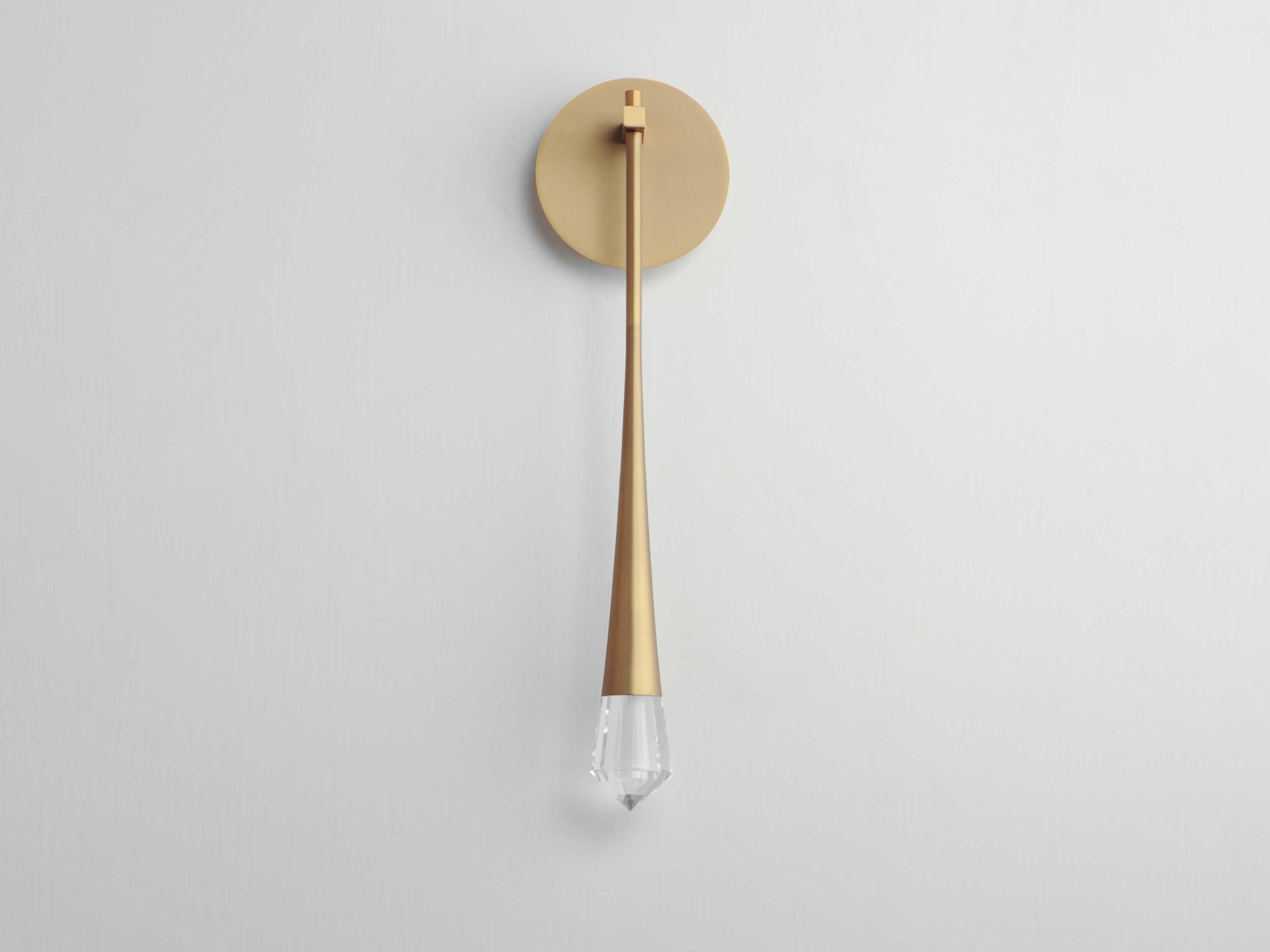 ET2 Pierce 1-Light Gold Crystal LED Wall Sconce