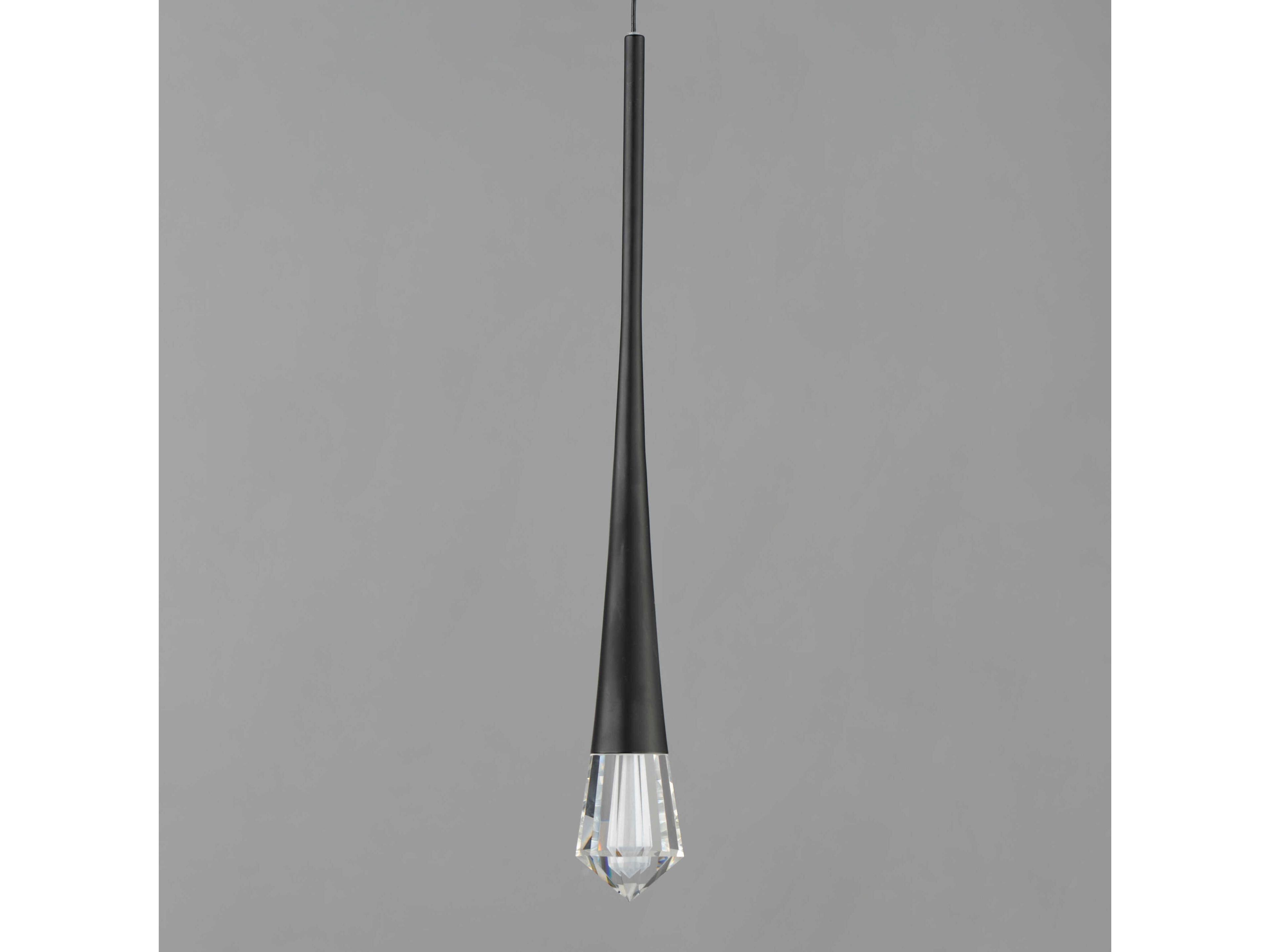 ET2 1-Light Black Crystal LED Mini Pendant