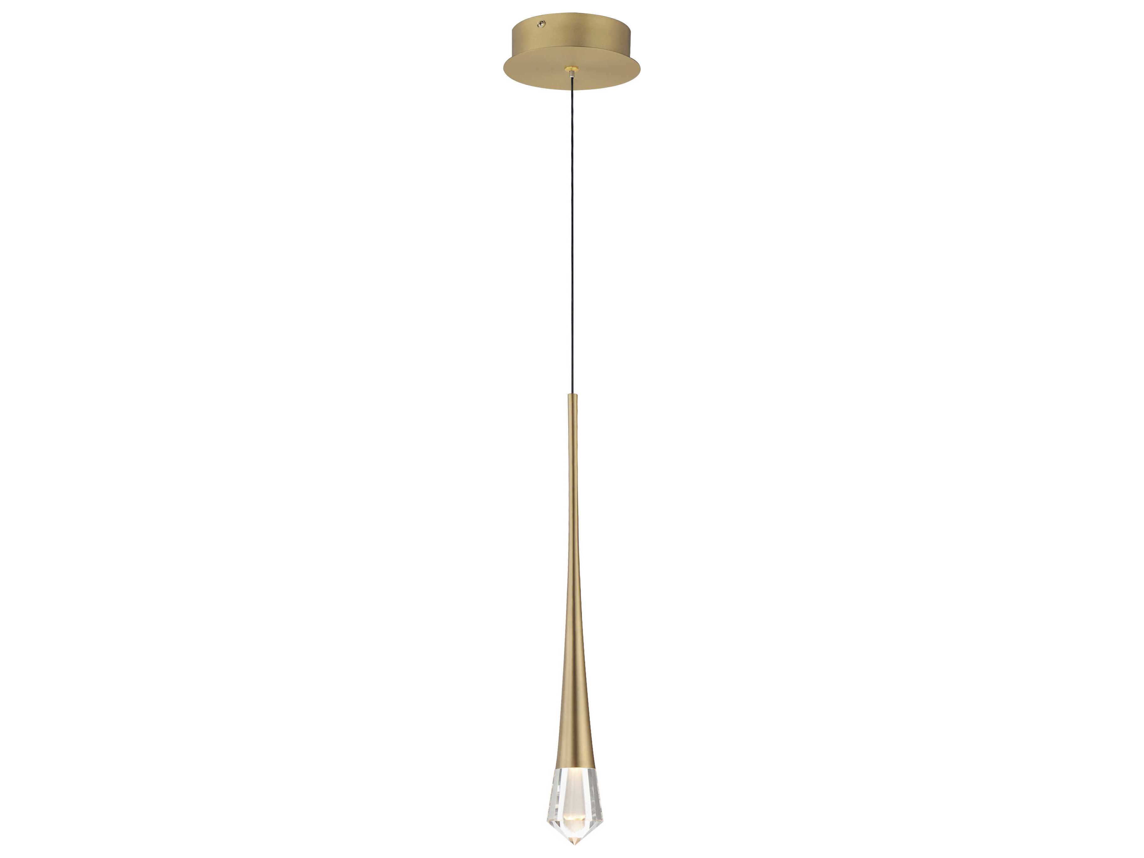 ET2 1-Light Gold Crystal LED Mini Pendant