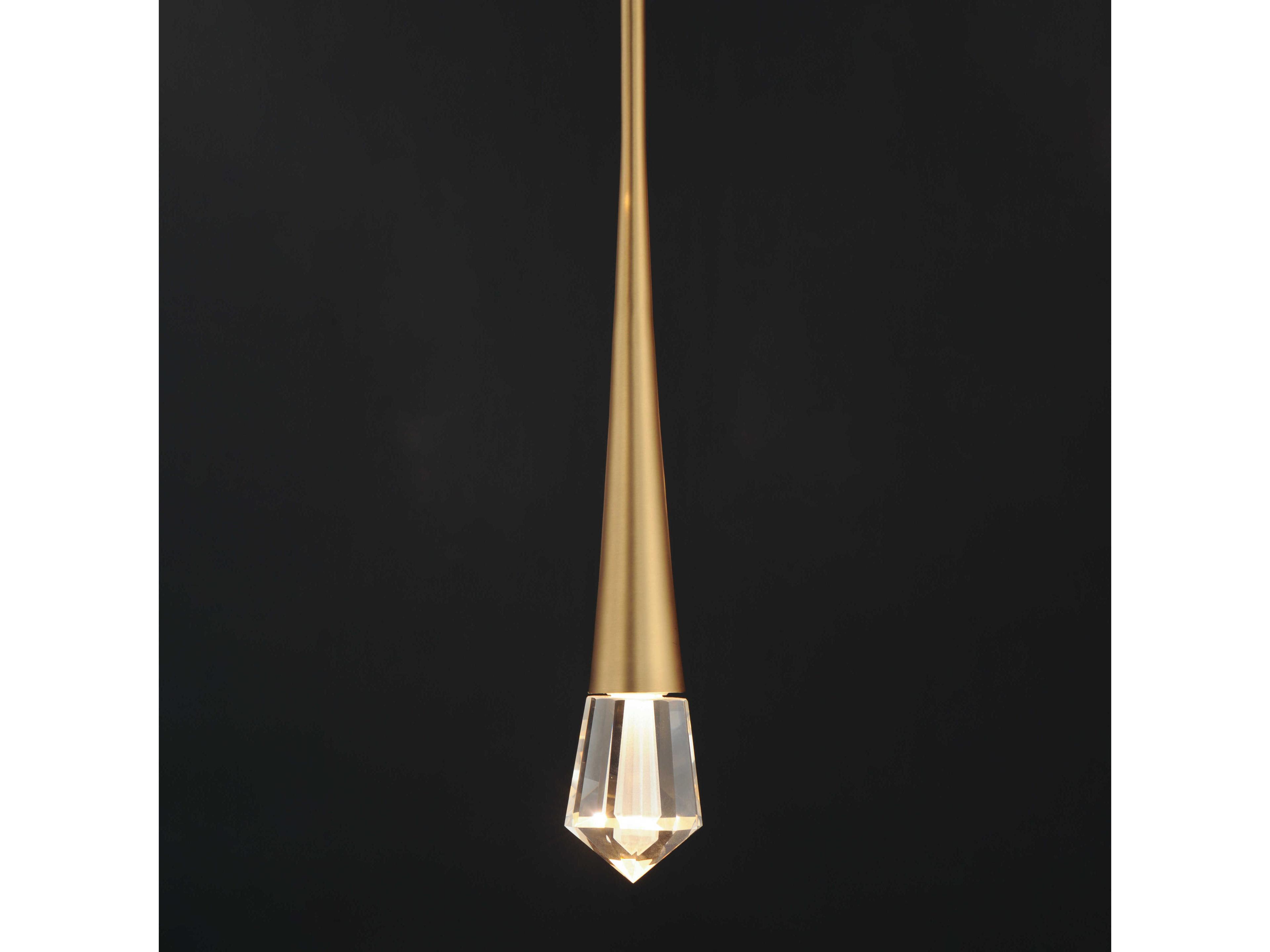 ET2 1-Light Gold Crystal LED Mini Pendant