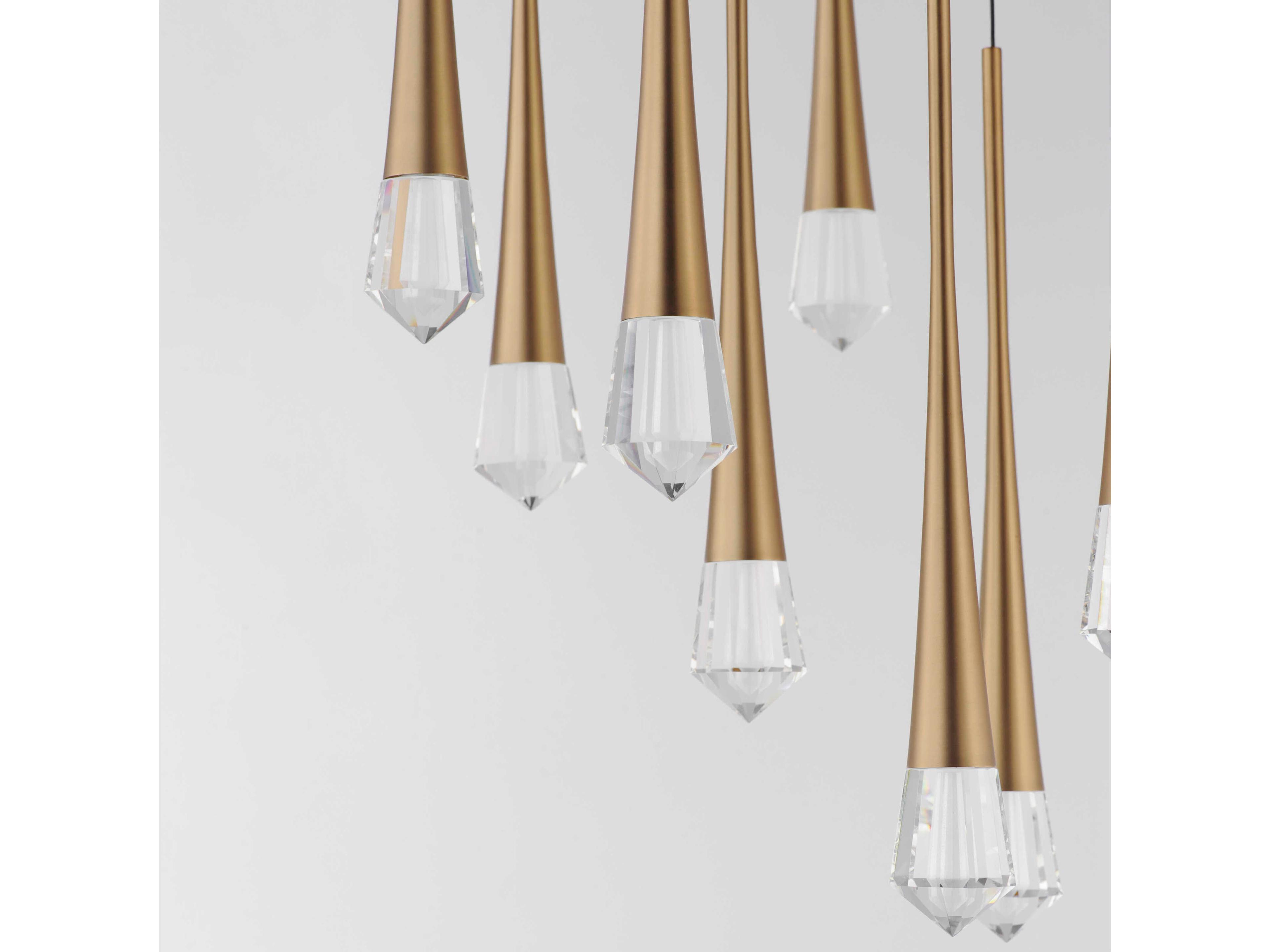 ET2 Pierce 9-Light Gold Crystal LED Pendant