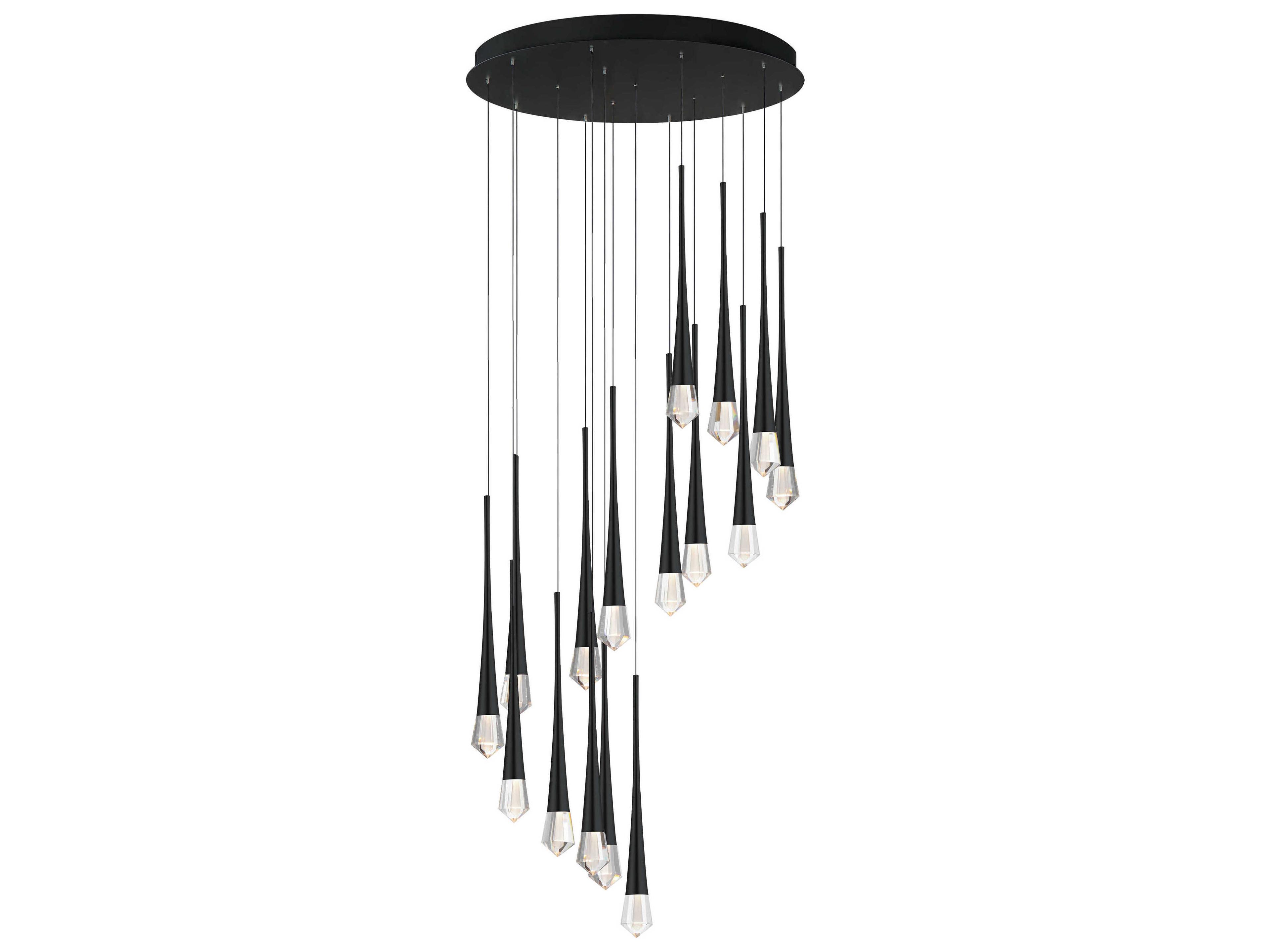 ET2 Pierce 16-Light Black Pendant
