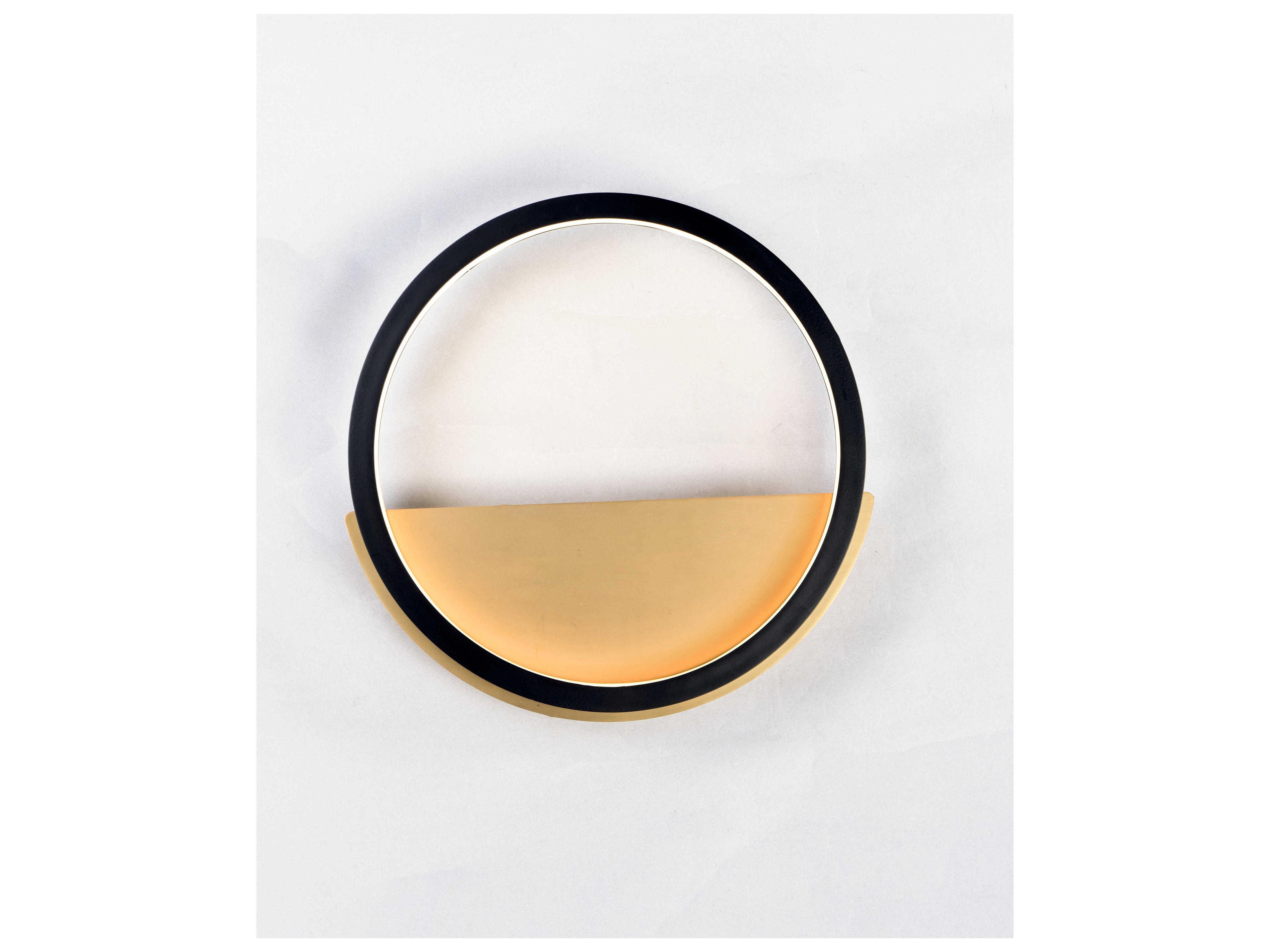 ET2 Hoopla 1-Light Black Gold LED Wall Sconce